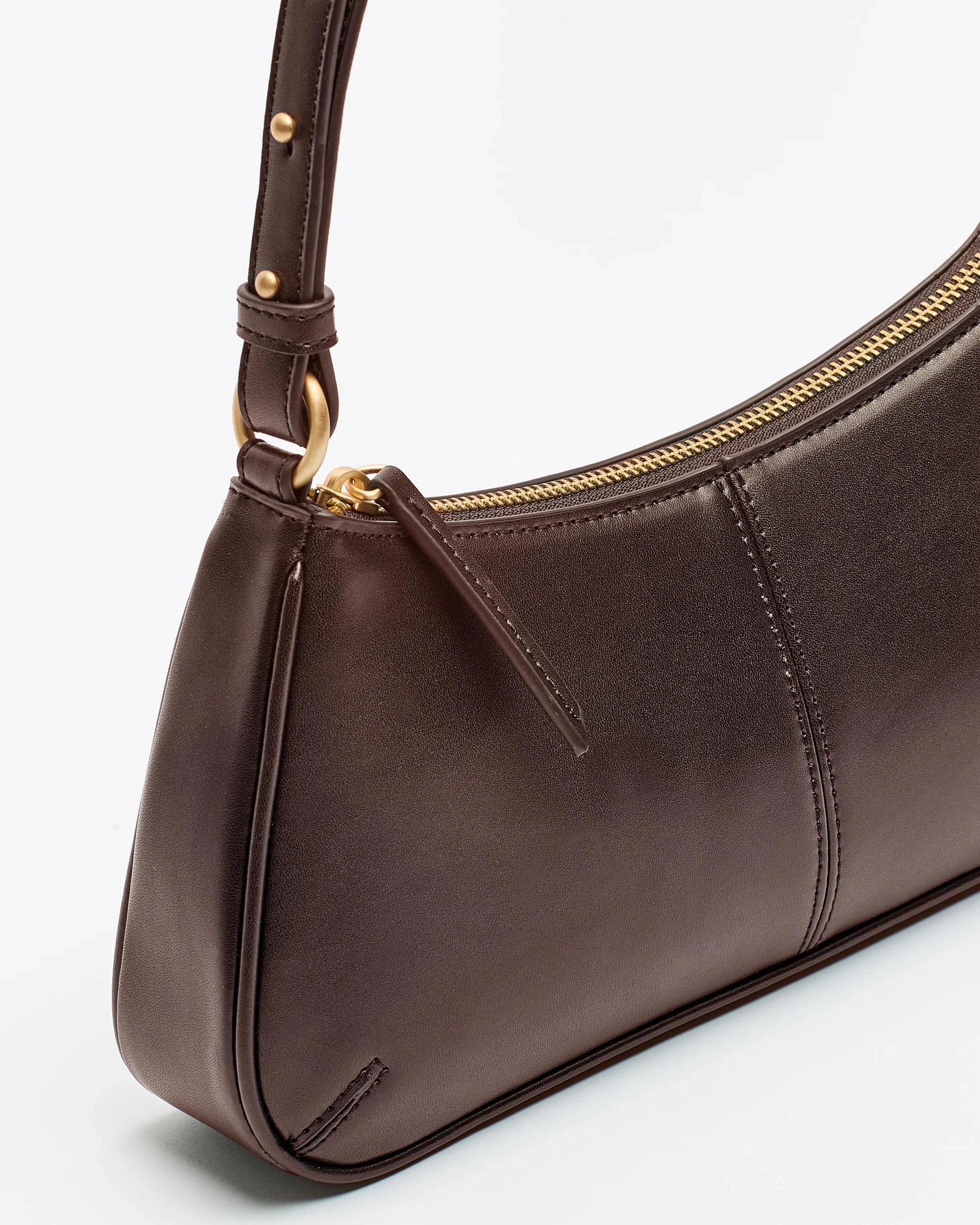 2 Target Mini Seamed Shoulder Bag CHOCOLATE, 2 of 2