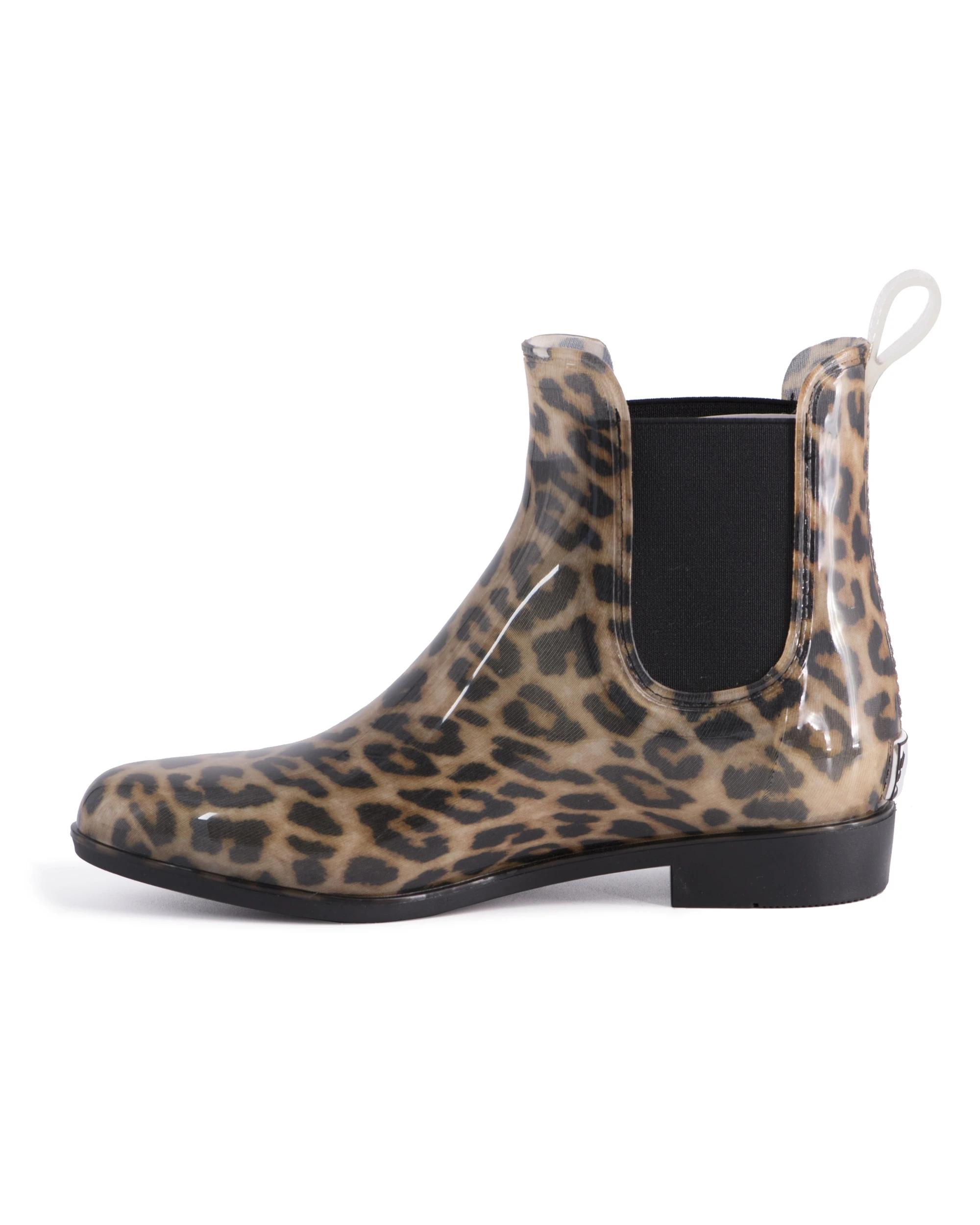 4 Aus Wooli Womens Rainboots With Free Sheepskin Insole LEOPARD, 4 of 7