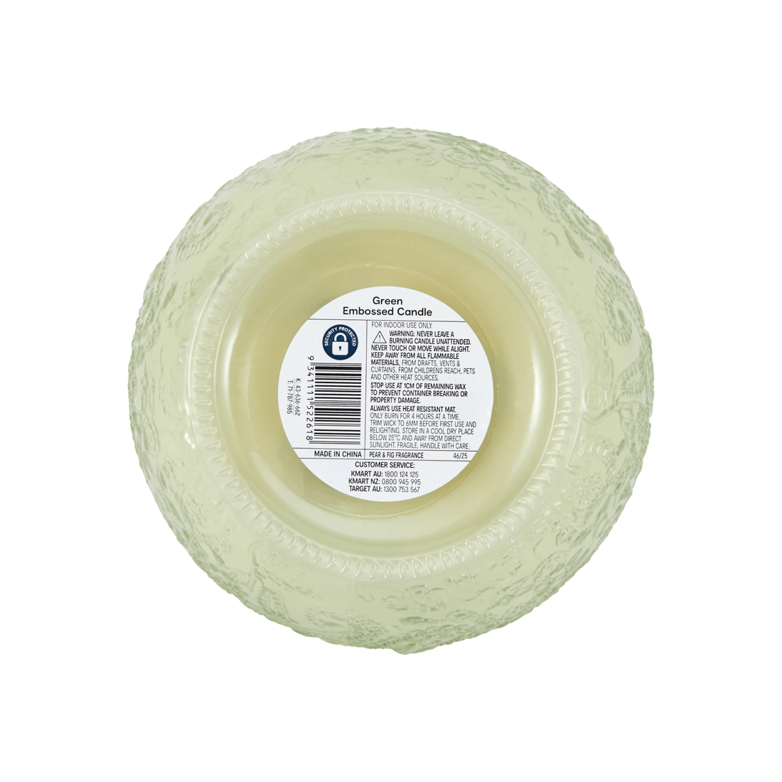 6 Green Embossed Candle, 6 of 6