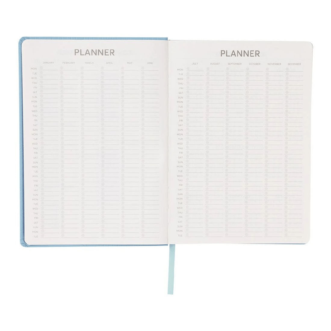 4 J.Burrows A5 Day to Page Undated Embossed Diary Blue, 4 of 8