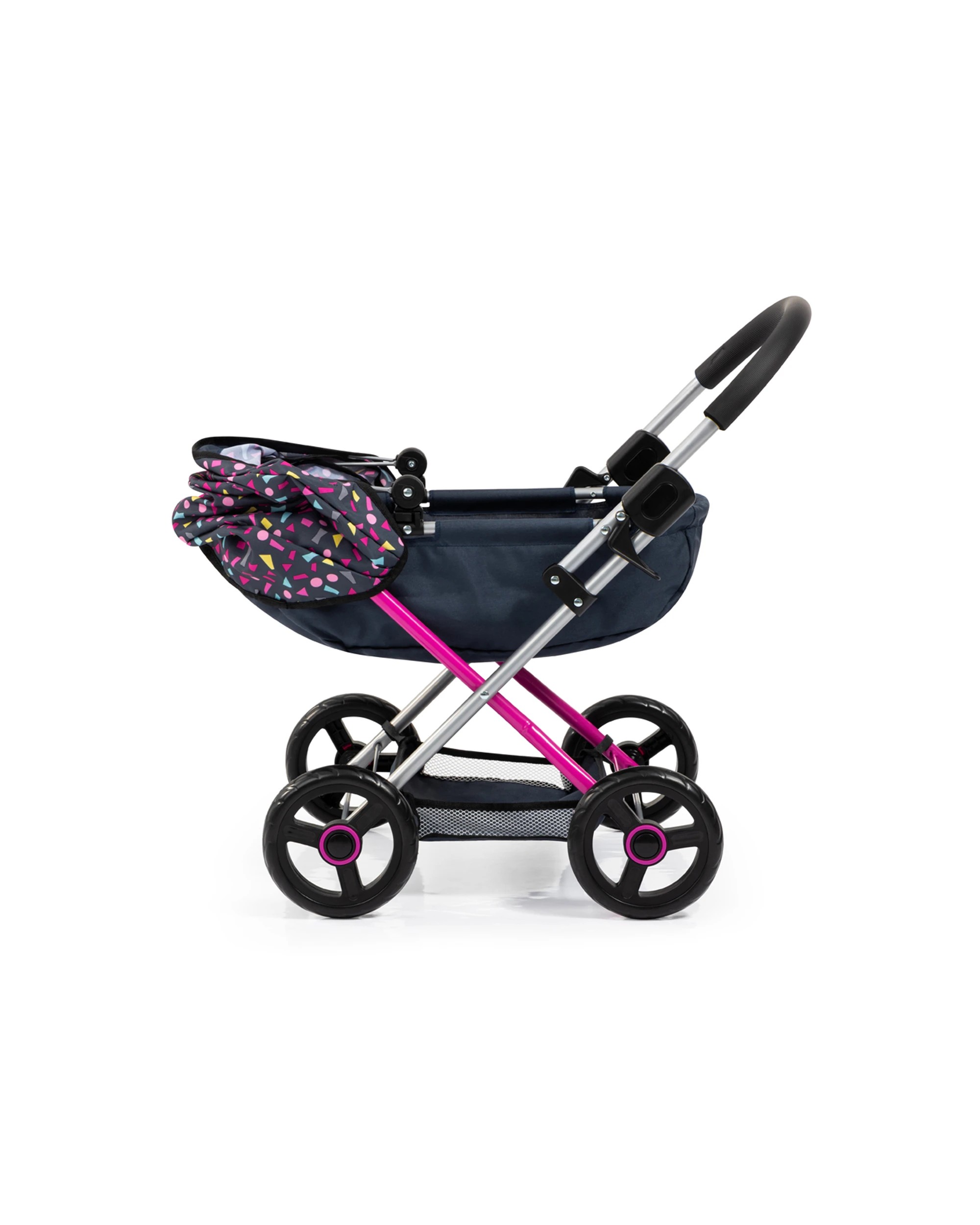 5 BAYER Cosy Geometric Doll Pram Includes Blanket And Pillow Shoulder Bag Foldable - Multi, 5 of 10