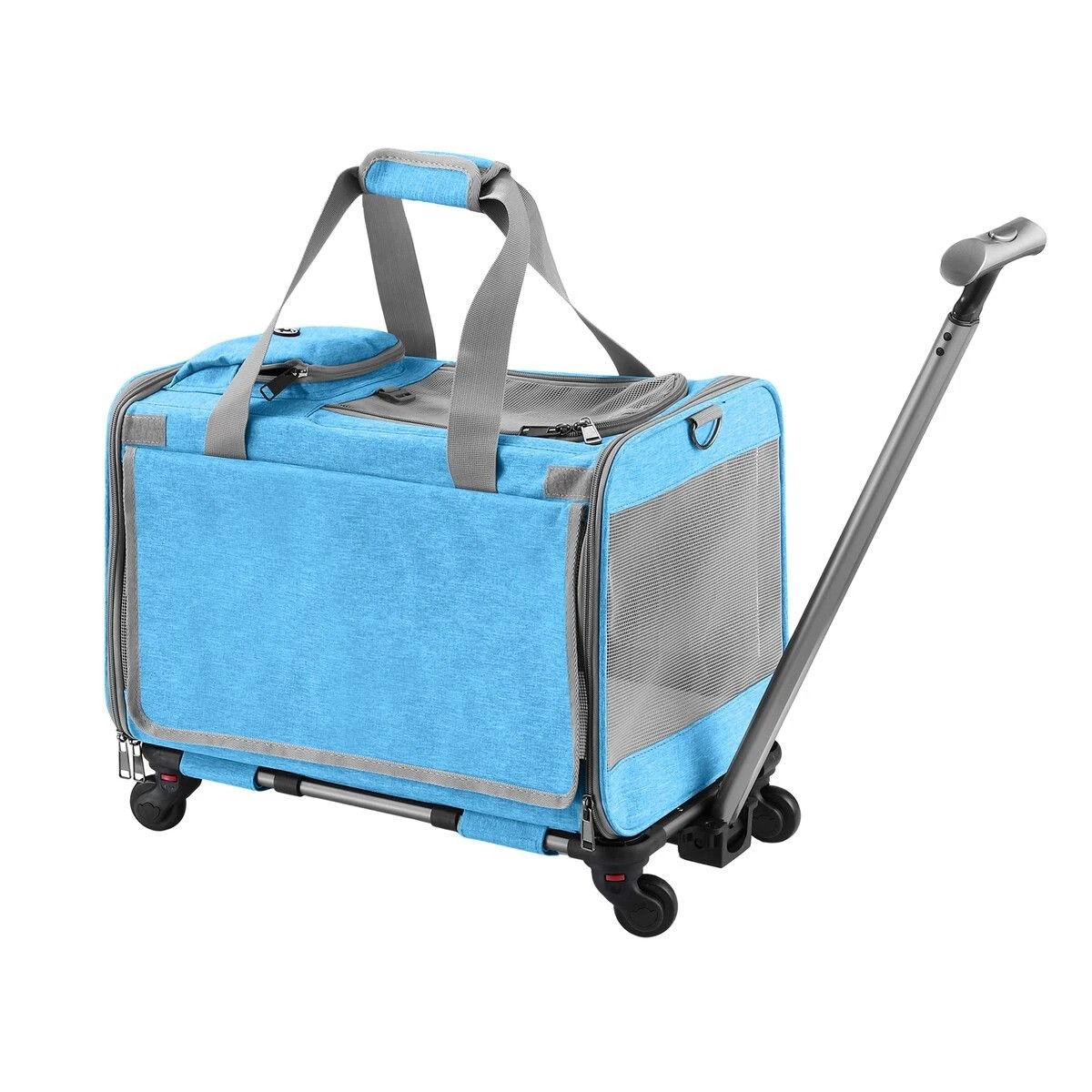 1 Pet Scene Pet Dog Cat Carrier Stroller Soft Crate Trolley Travel Bag Portable Animal Puppy Kennel Cage Case Folding, 1 of 1