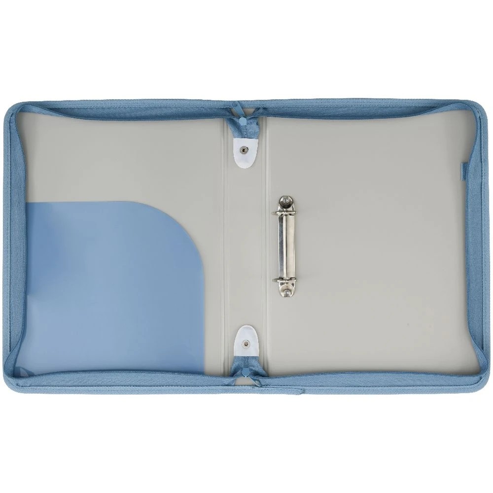 4 Otto A4 2 D-Ring Zipper Binder Grey, 4 of 5