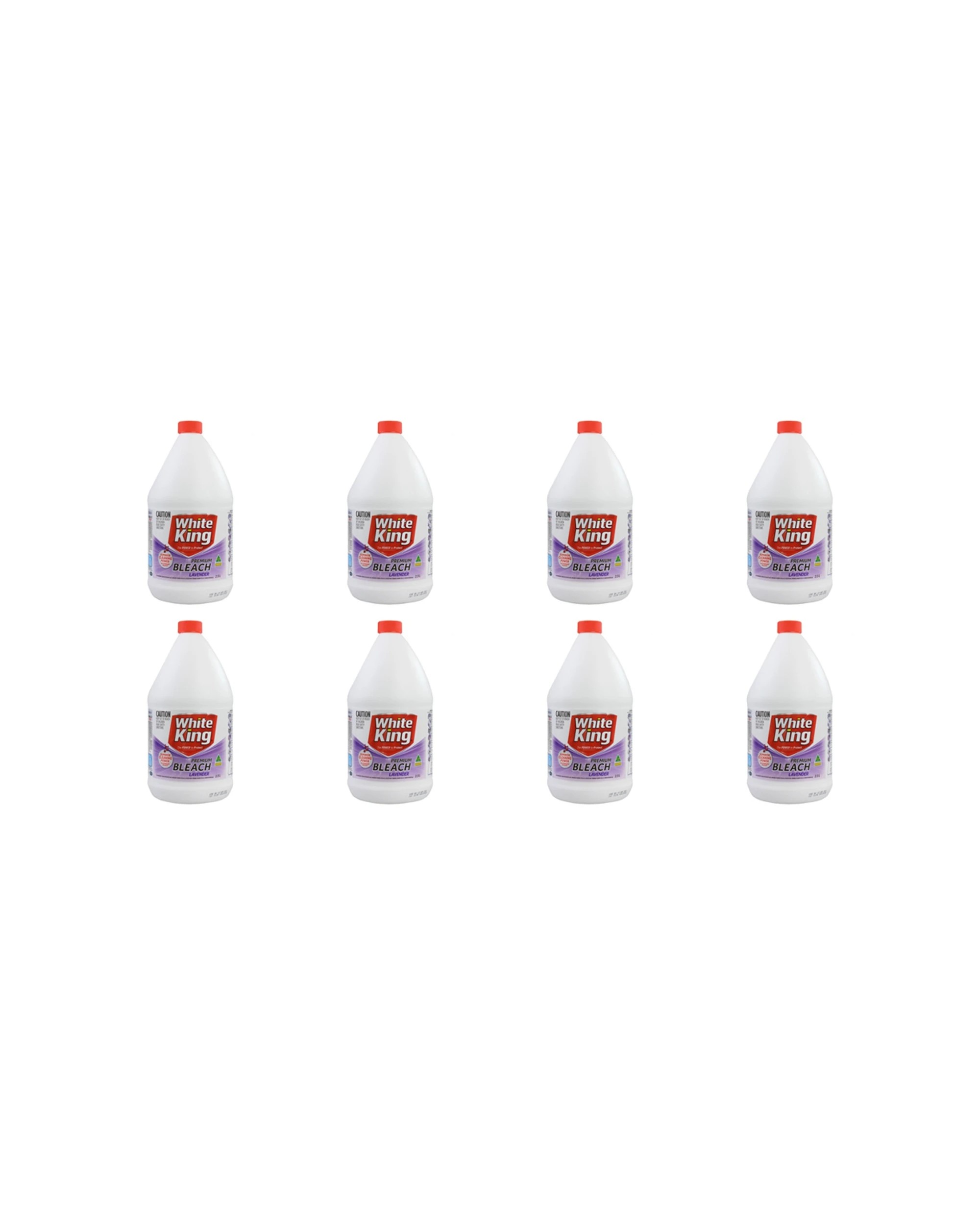 1 White King Premium All Purpose Bleach Cleaner 8 Pack 2.5L Lavender - White, 1 of 4