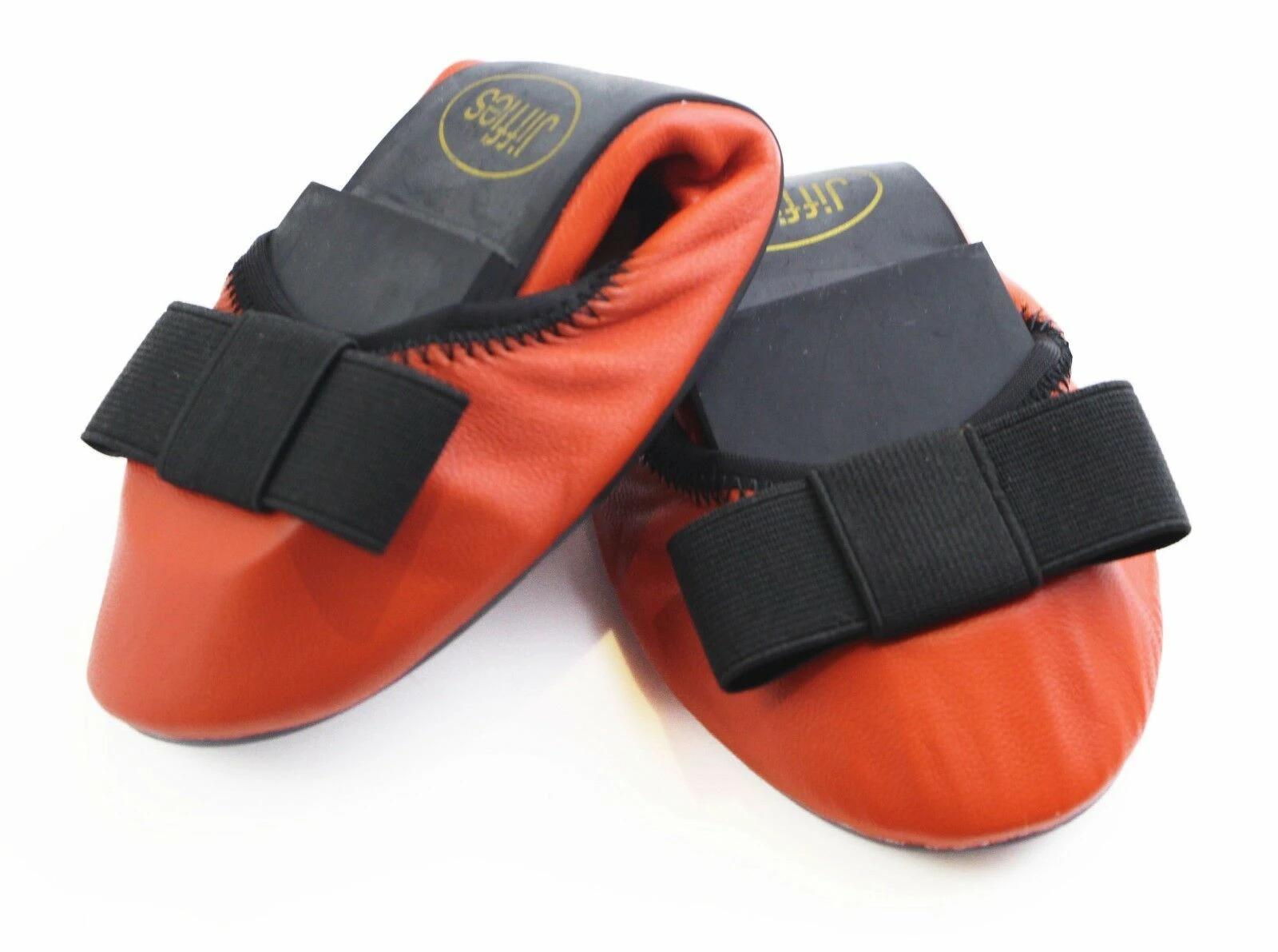 3 Jiffies Leather Ballet Louise Womens Dance Flats Shoes ORANGE, 3 of 3