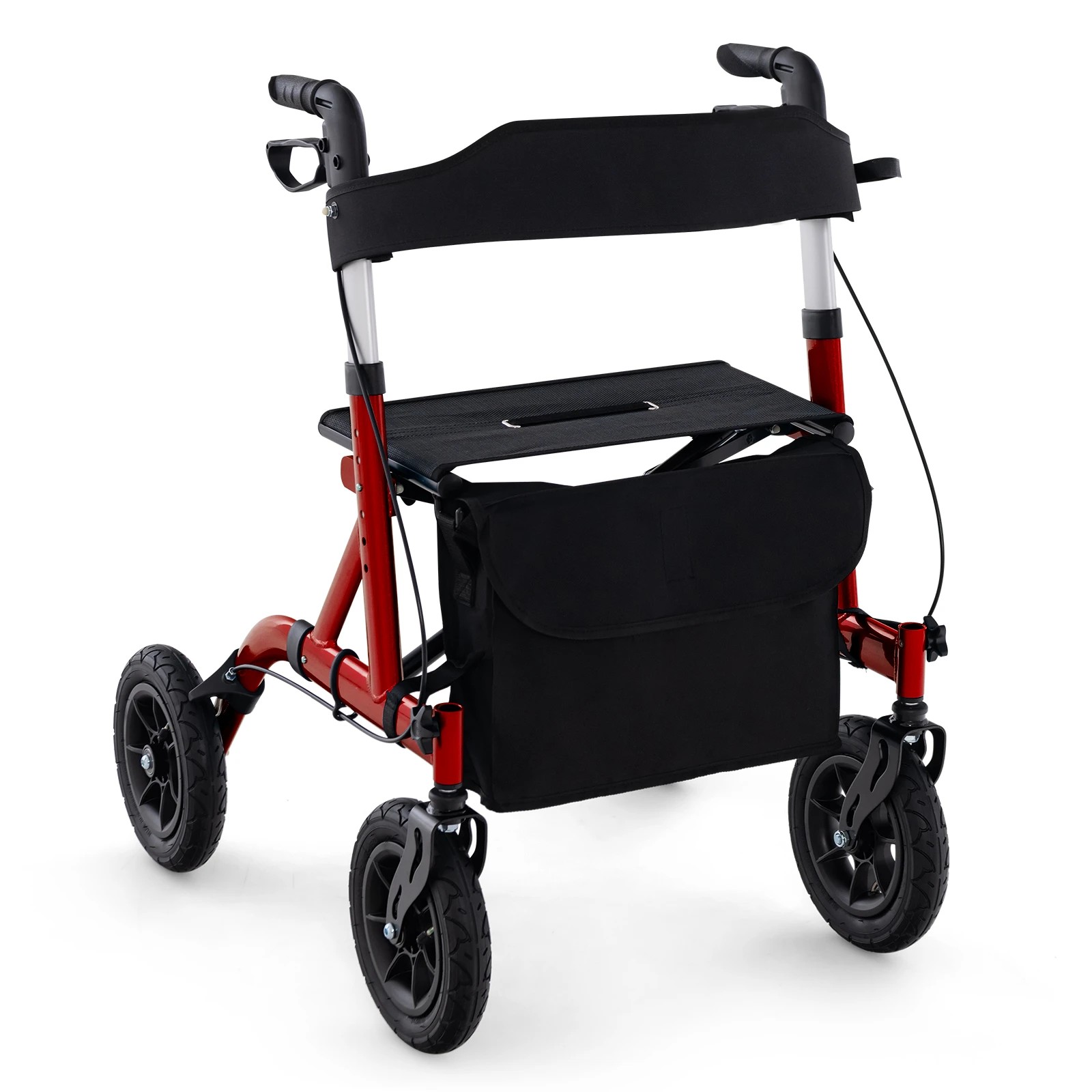 1 Costway Folding Medical Walker Height Adjustable Aluminum Frame Rolling Walker, 1 of 1