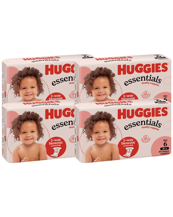 Huggies Essentials Nappies Junior Size 6 160 Pack