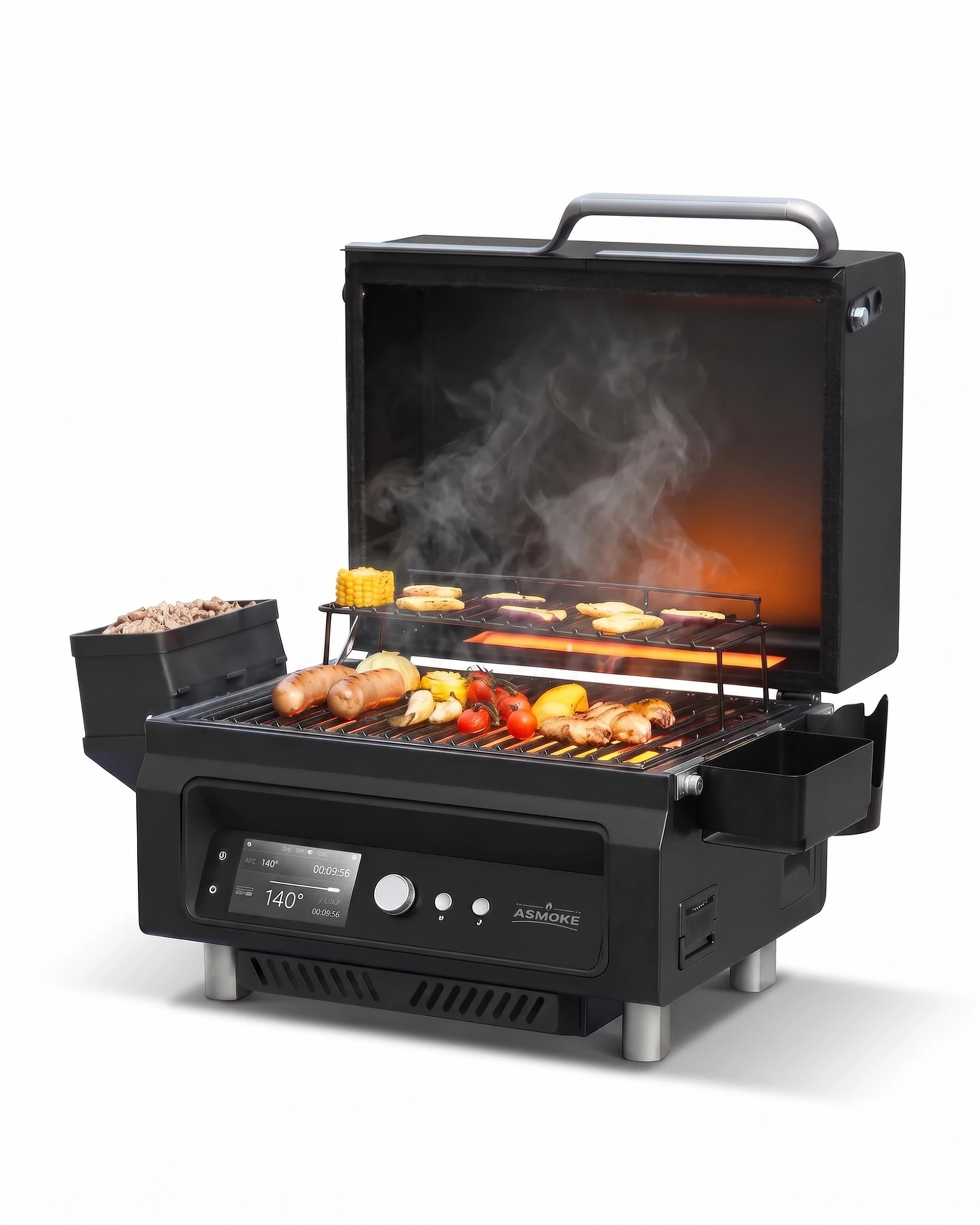 7 ASMOKE Essential Portable Wood Pellet Grill & Smart Smoker with Built in Screen, 7 of 10