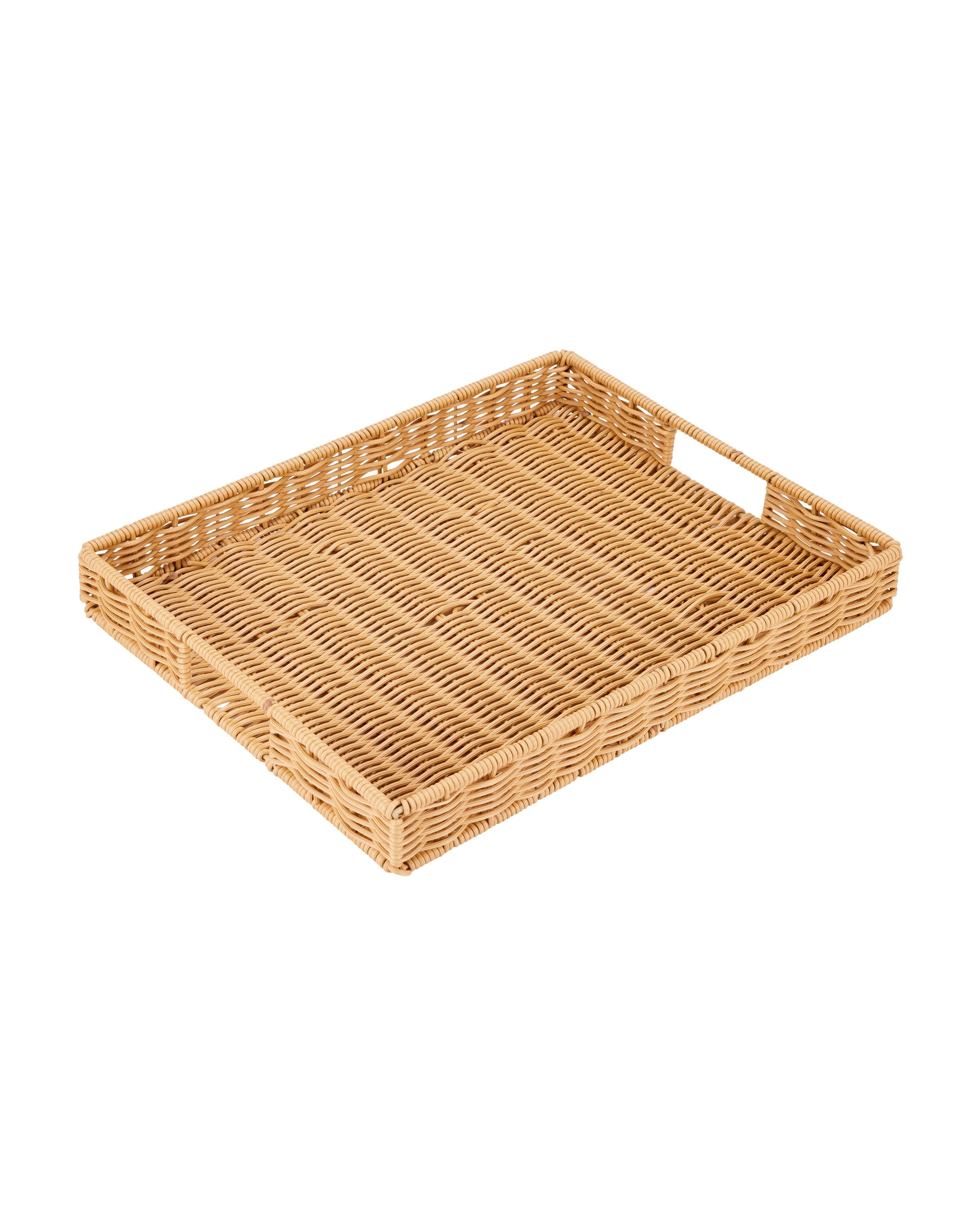 1 Rattan Look Rectangle Decor Tray, 1 of 6