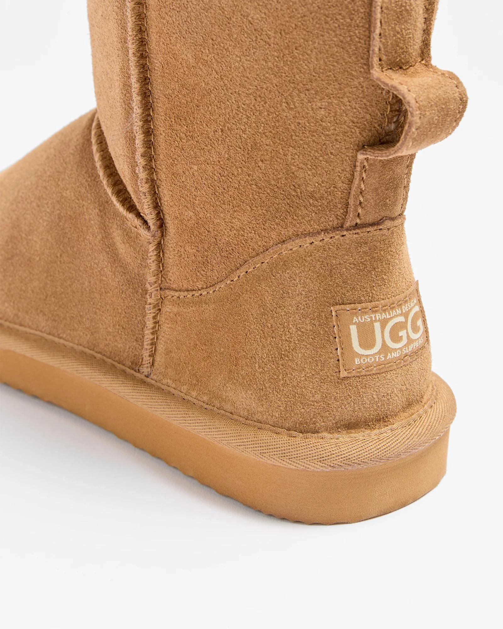 2 Australian Design Ugg Boots and Slippers Australian Design UGG Leather and Sheepskin Boots CHESTNUT, 2 of 4