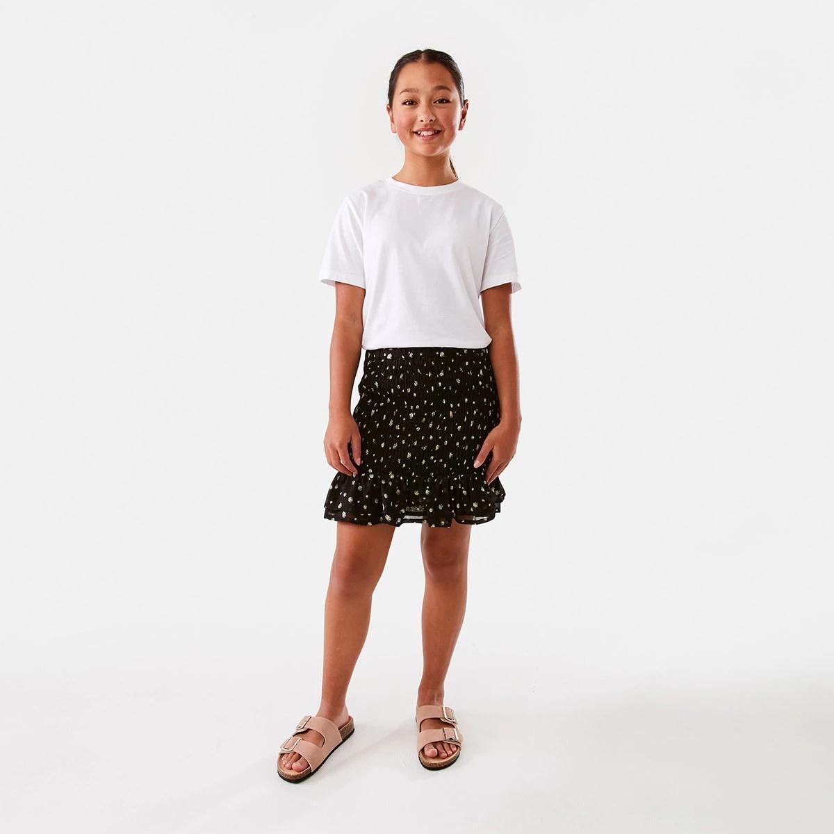 5 Shirred Skirt Daisy Blck, 5 of 8