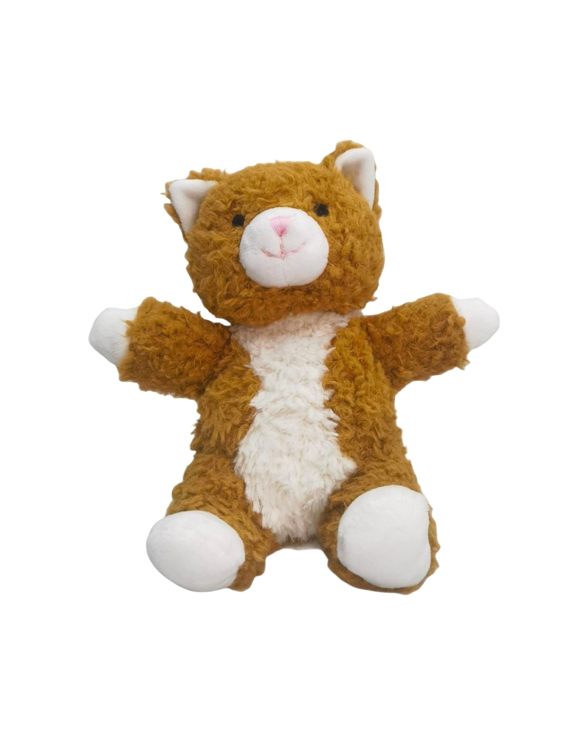 1 Urban Products Curly Cat Ginger Kids Cuddly Plush Soft Toy 18cm Soft And Cuddly - Black, 1 of 1