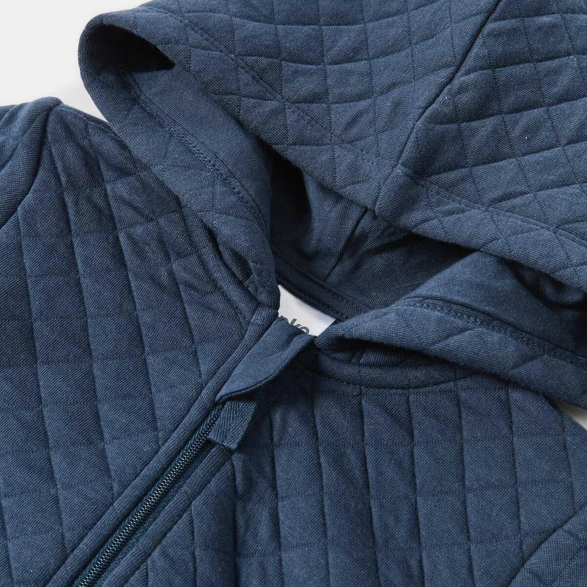 3 Quilted Zip Hoodie Dress Navy, 3 of 3