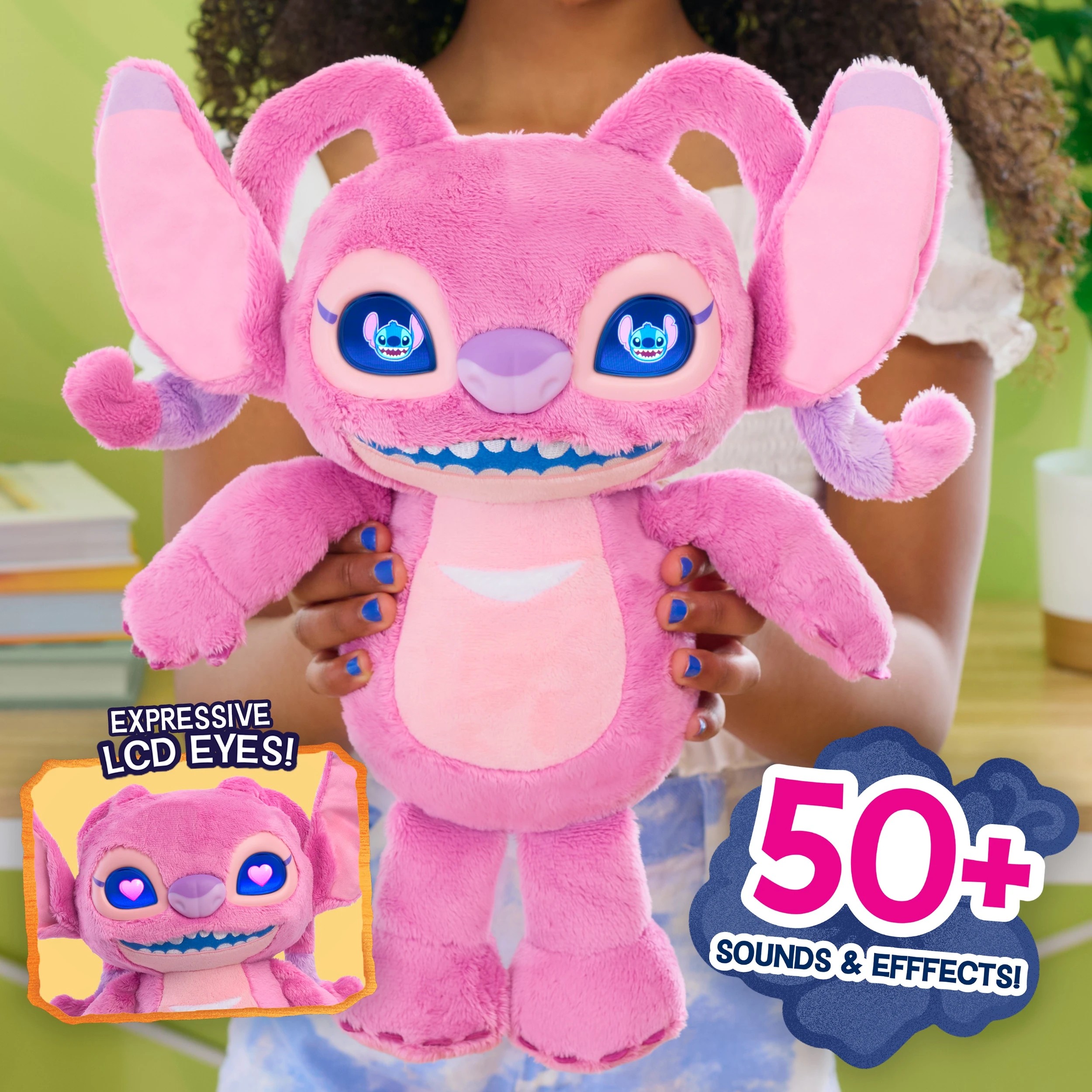 2 Disney Stitch Many Moods Angel Plush - Pink, 2 of 7