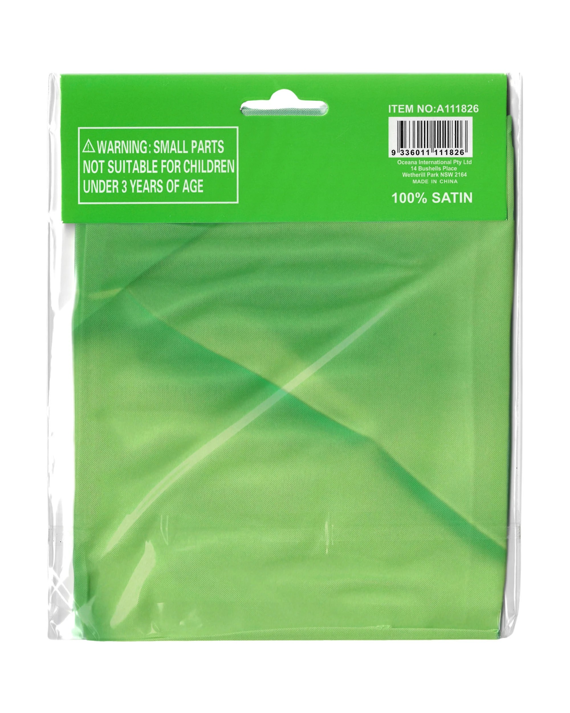 3 Party Planet Satin Bandana - Green, 3 of 3