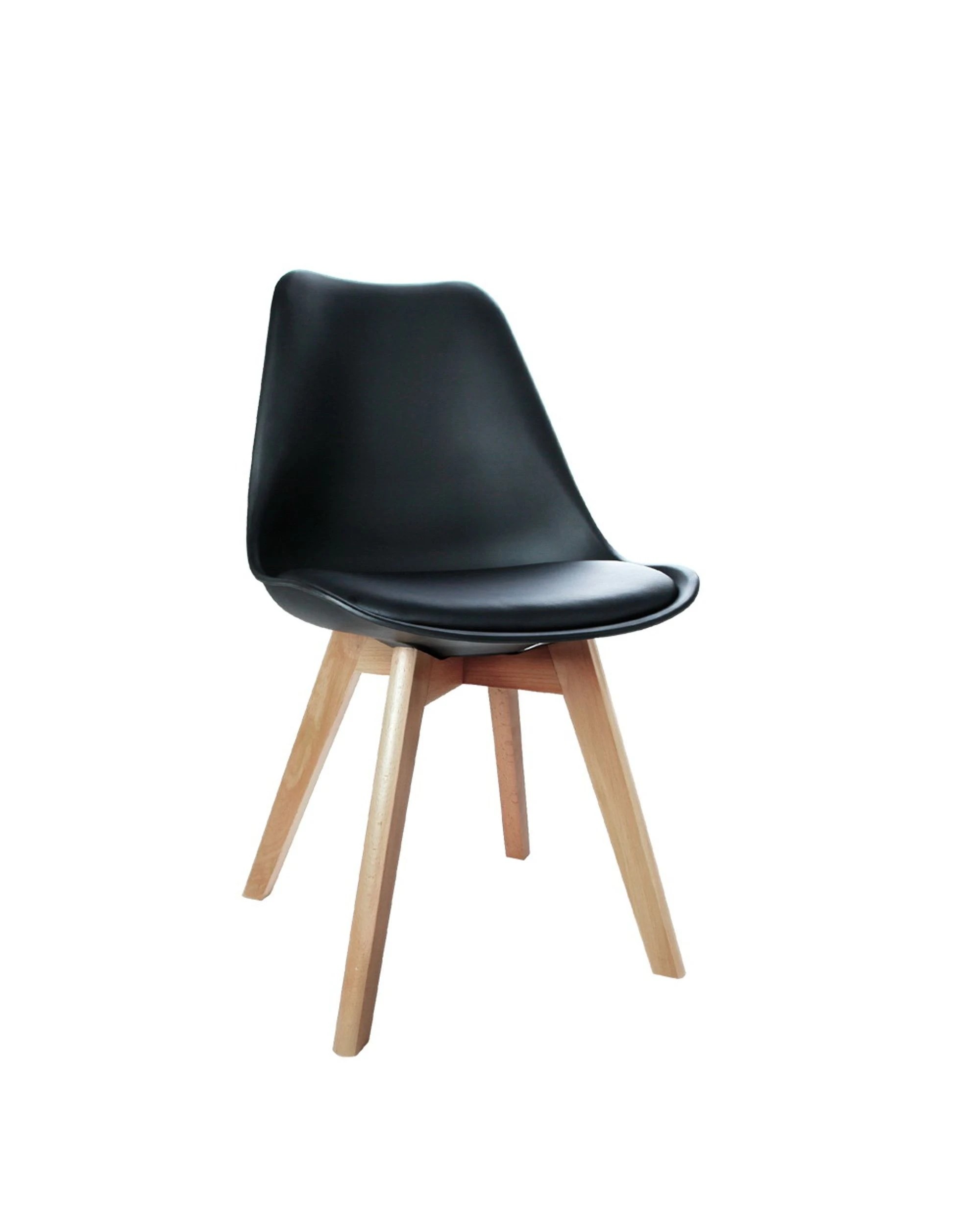 1 Artiss Dining Chairs Set Of 4 Leather Plastic Dsw Replica
 - Black, 1 of 3