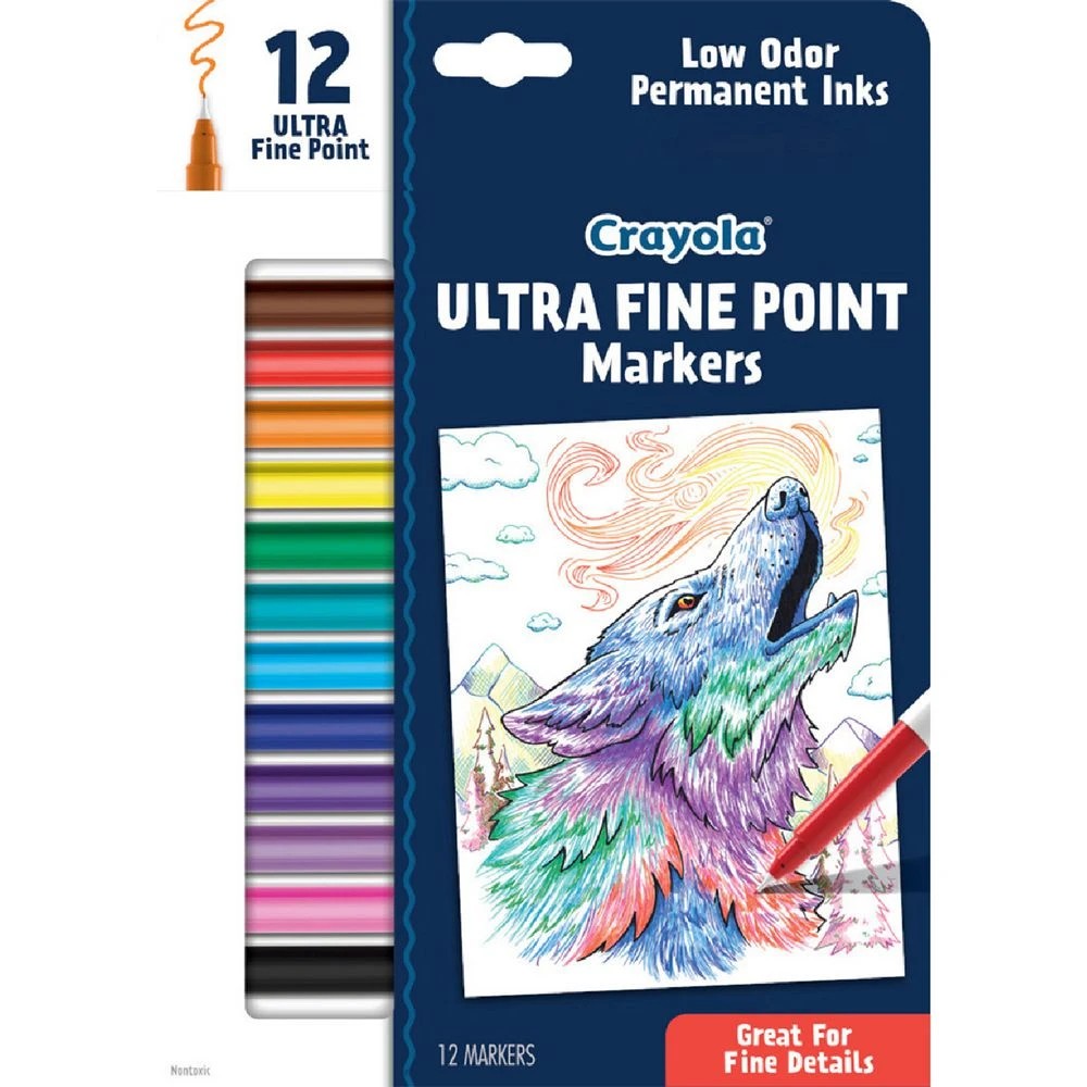 1 Crayola Ultra Fine Point Doodle Markers 12 Pack, 1 of 4