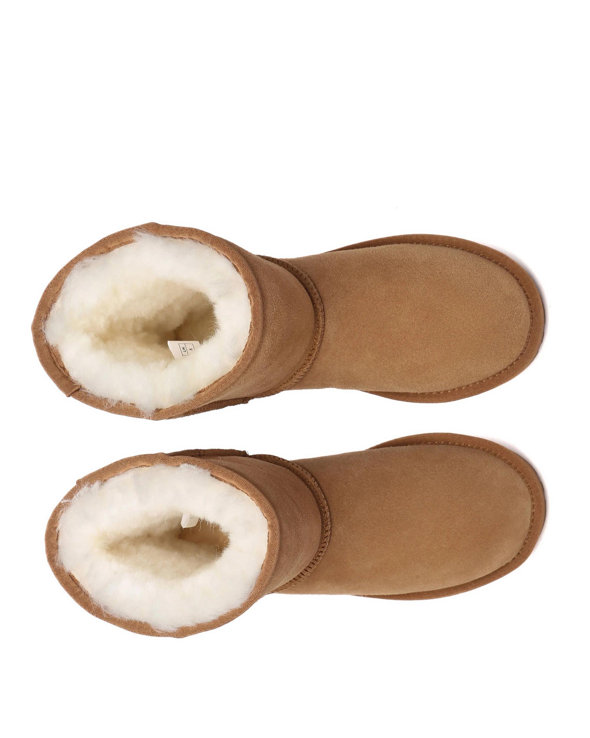 5 Everau Unisex Mid Calf Short Boots CHESTNUT, 5 of 5