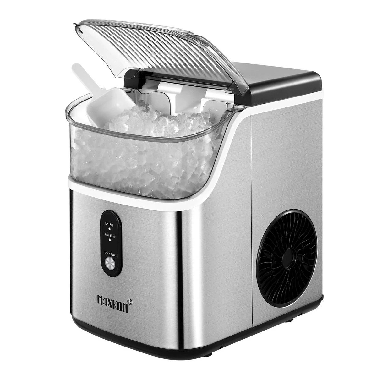 3 Maxkon Nugget Ice Maker Countertop Portable Compact Pebble Pellet Machine Crusher 15kg for Home Kitchen Office, 3 of 3