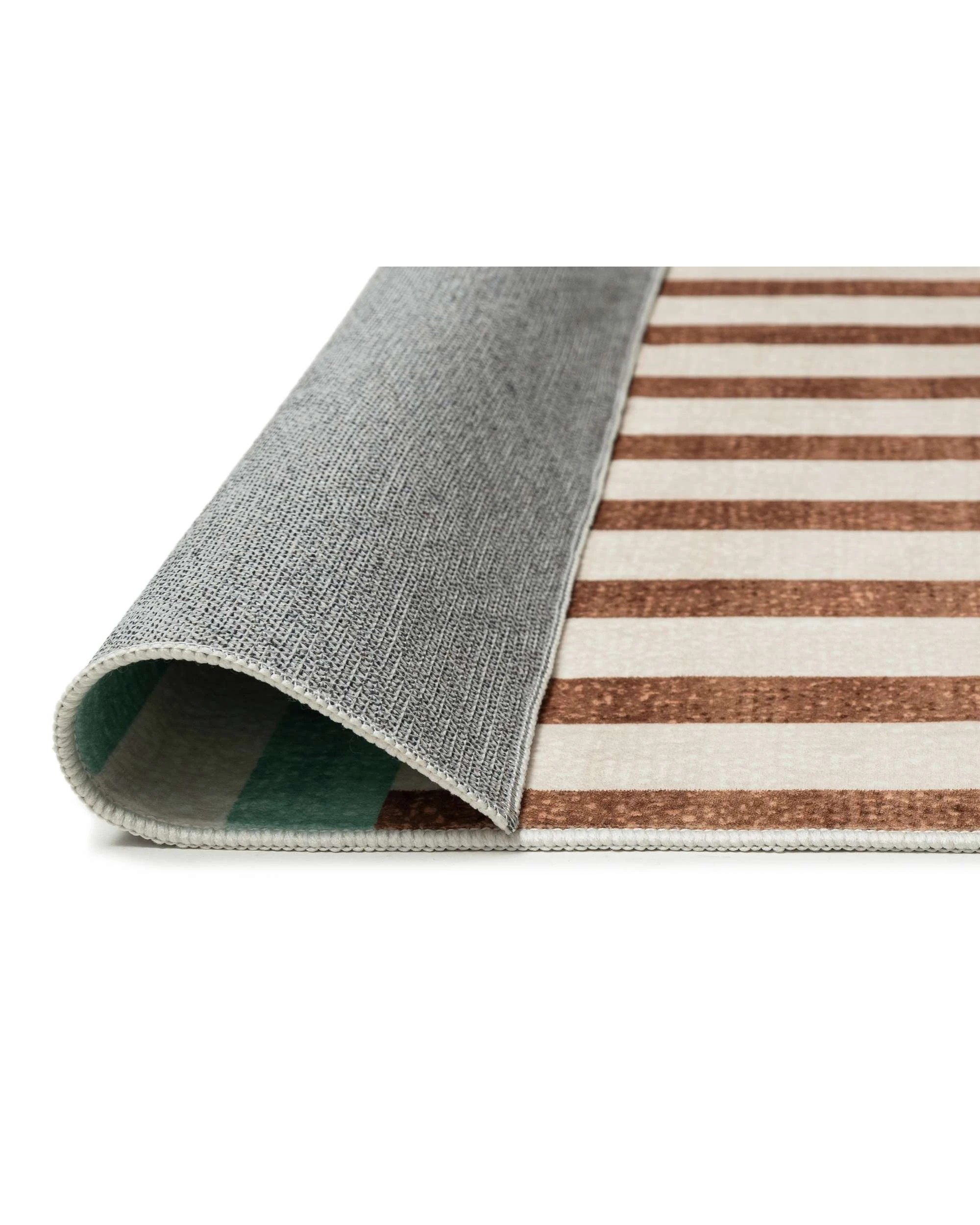 5 Loopsie Canyada Stripe Printed Washable Rug-290cm x 190cm - Green, 5 of 8