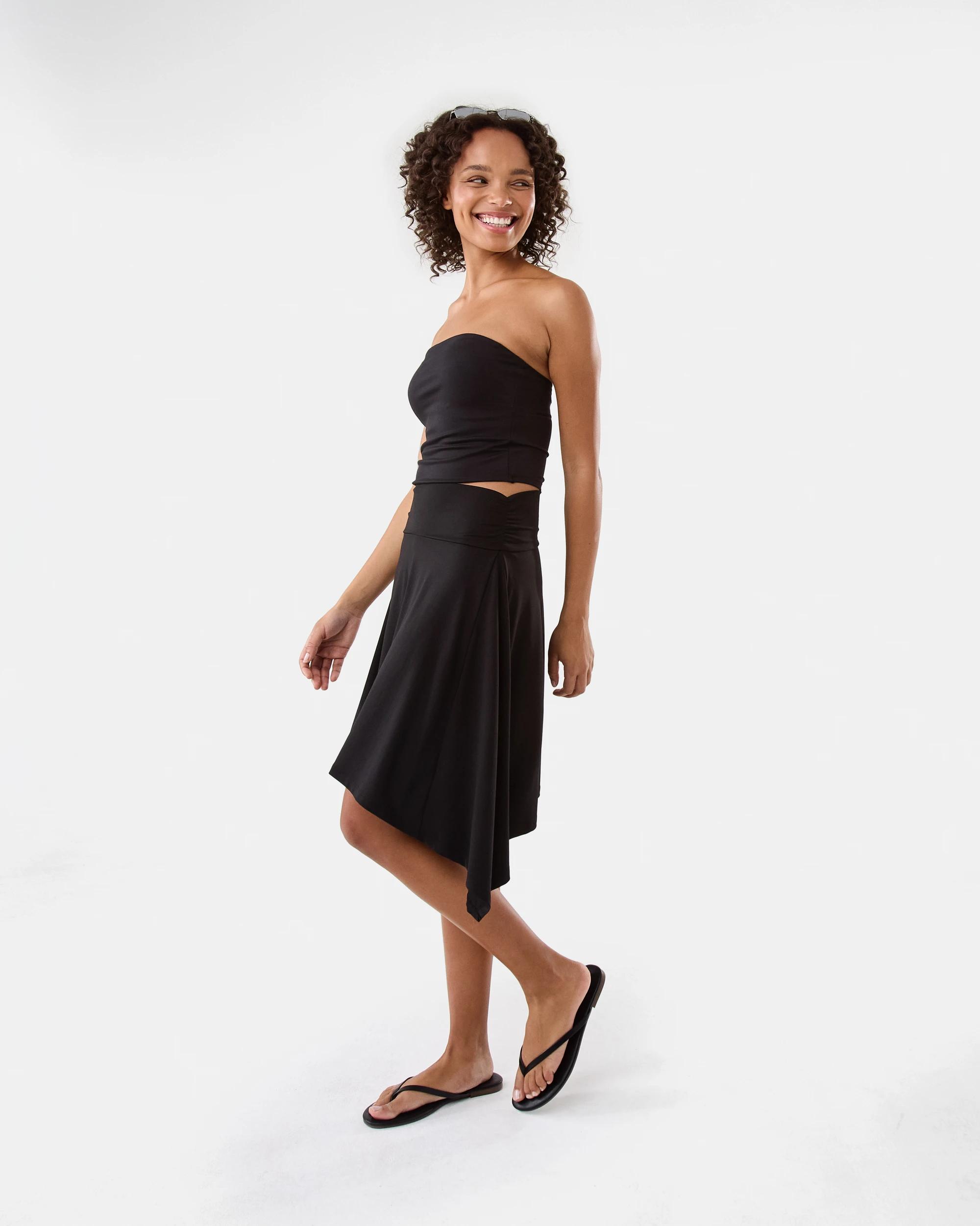 3 Hanky Hem Skirt Black, 3 of 6