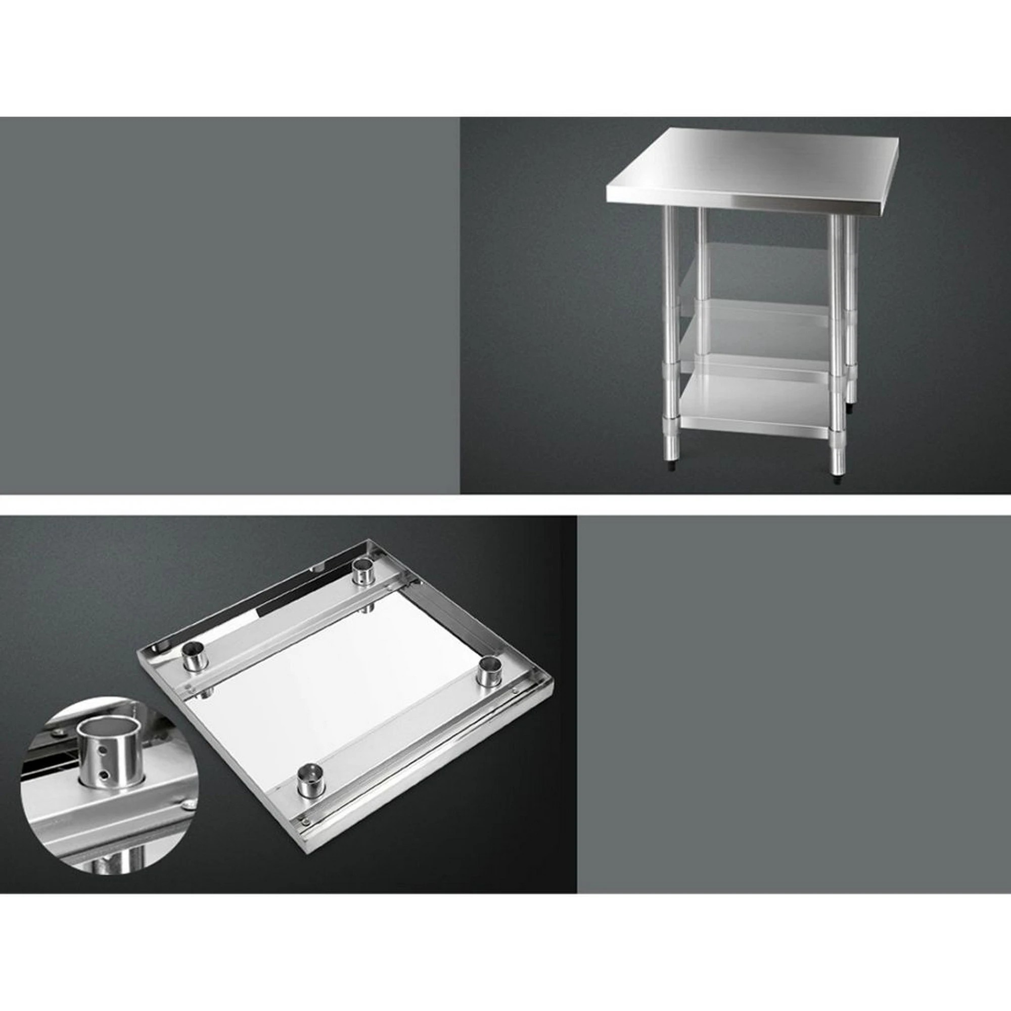 4 Cefito Stainless Steel Kitchen Bench with Wheels - Multi, 4 of 8