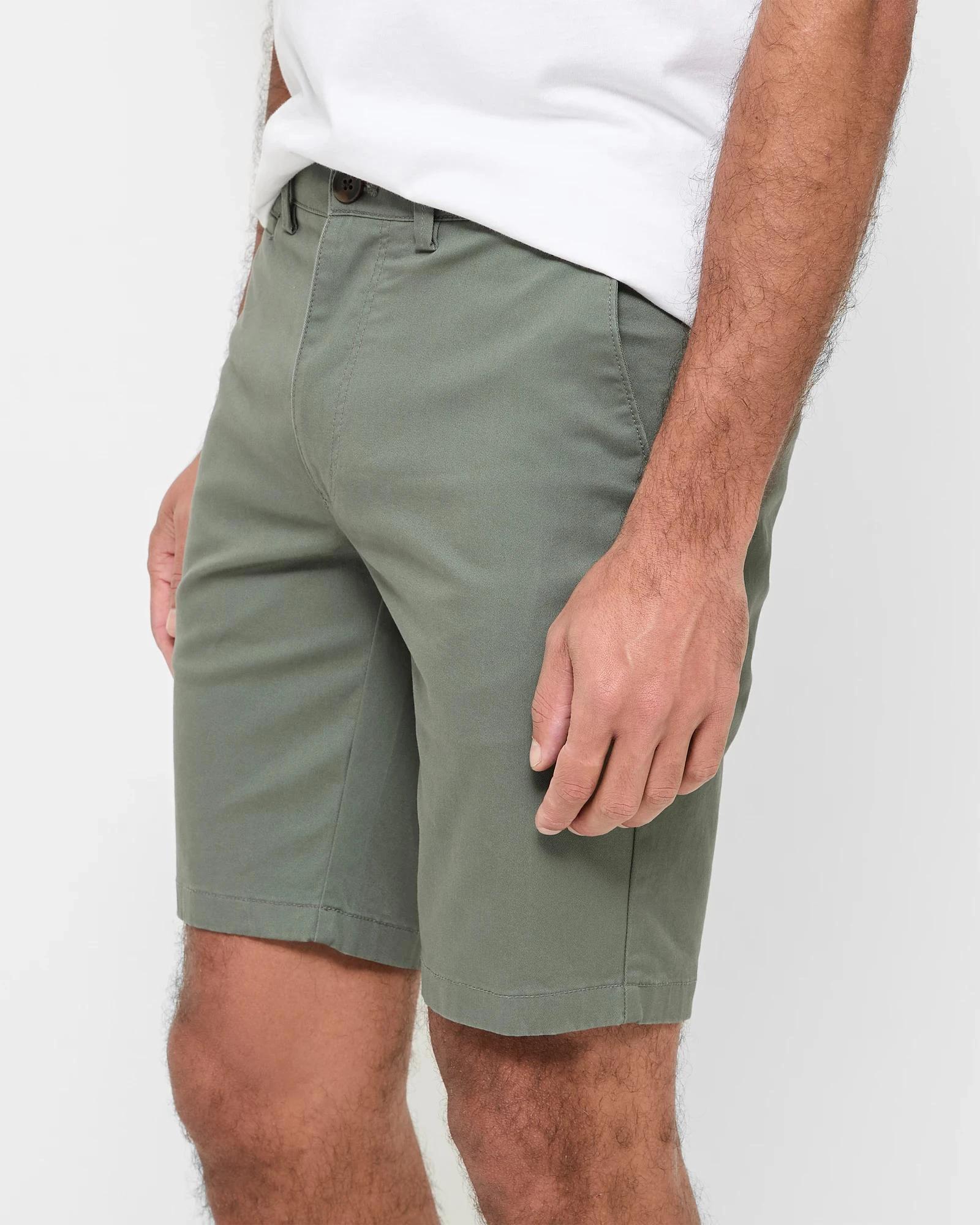 3 Target Australian Cotton Blend Slim Chino Shorts KHAKI, 3 of 5