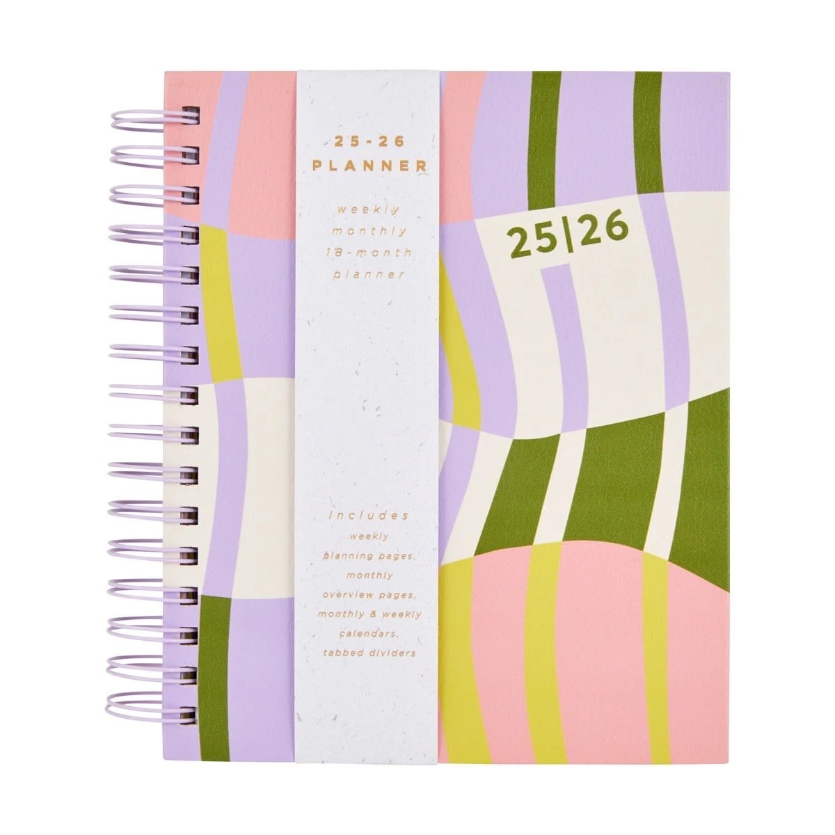 7 25-26 18-Month Spiral Planner - Abstract, 7 of 7