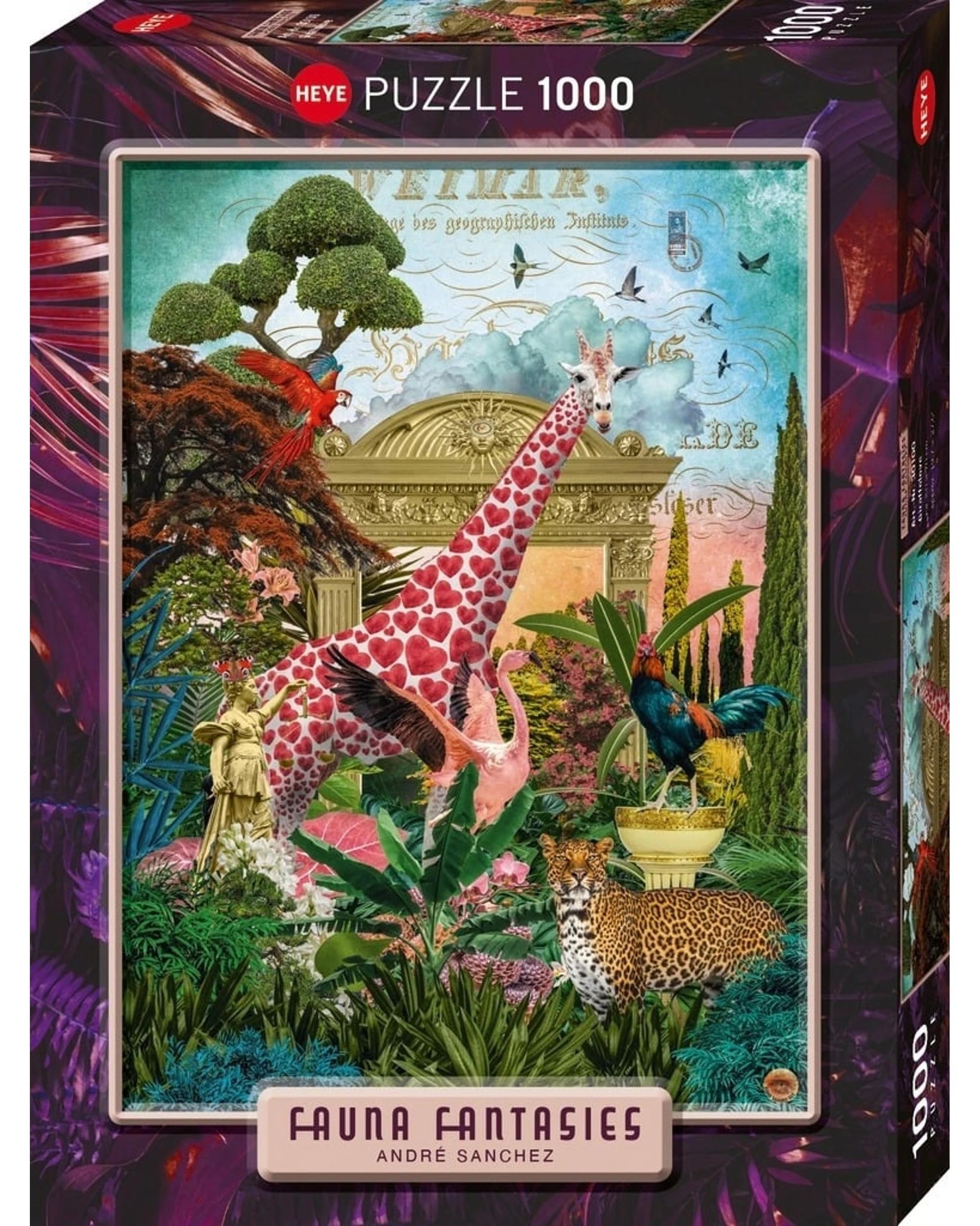 1 Heye Sanchez Fauna Fantasies Giraffolove 1000 Piece Puzzle, 1 of 1