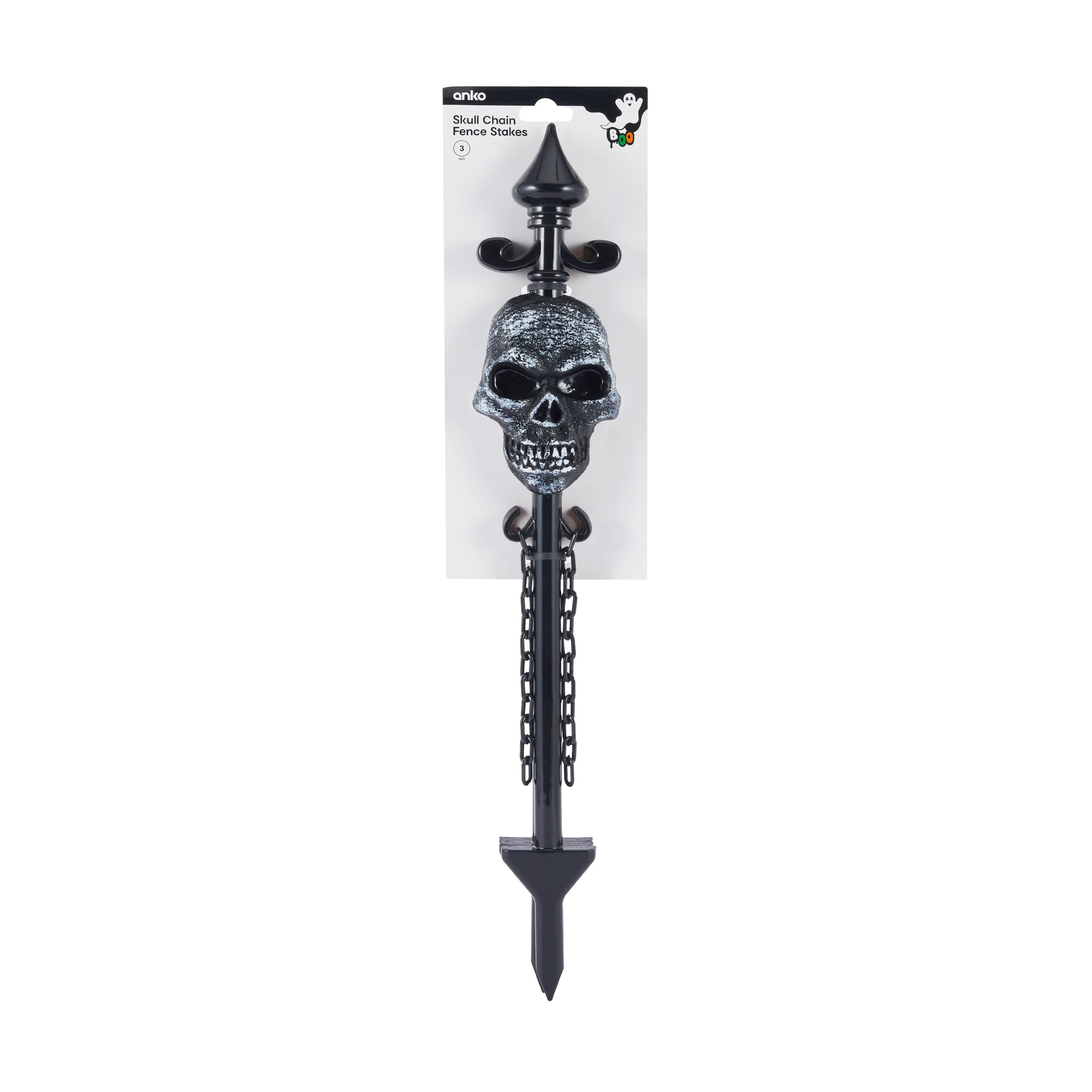 7 3 Pack Skull Chain Fence Stakes, 7 of 8
