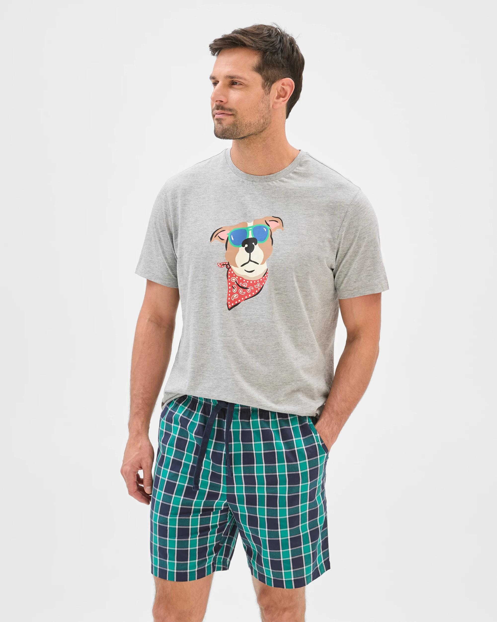 2 Maxx Poplin Sleep Shorts NAVY CHECK, 2 of 6