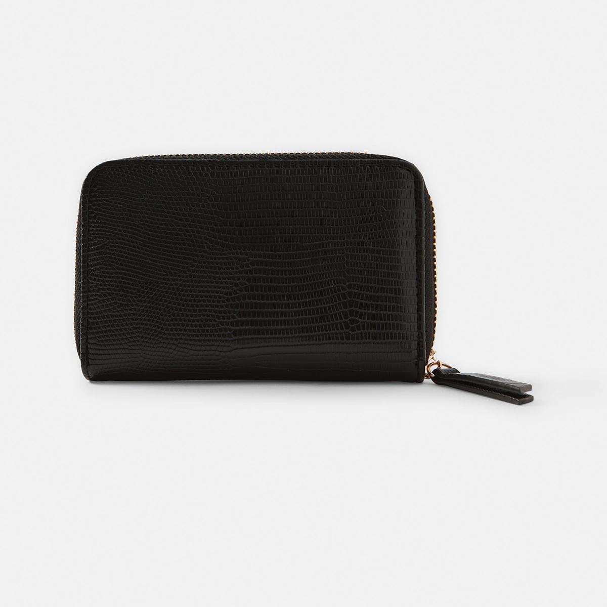 1 Mini Zip Purse Black, 1 of 4