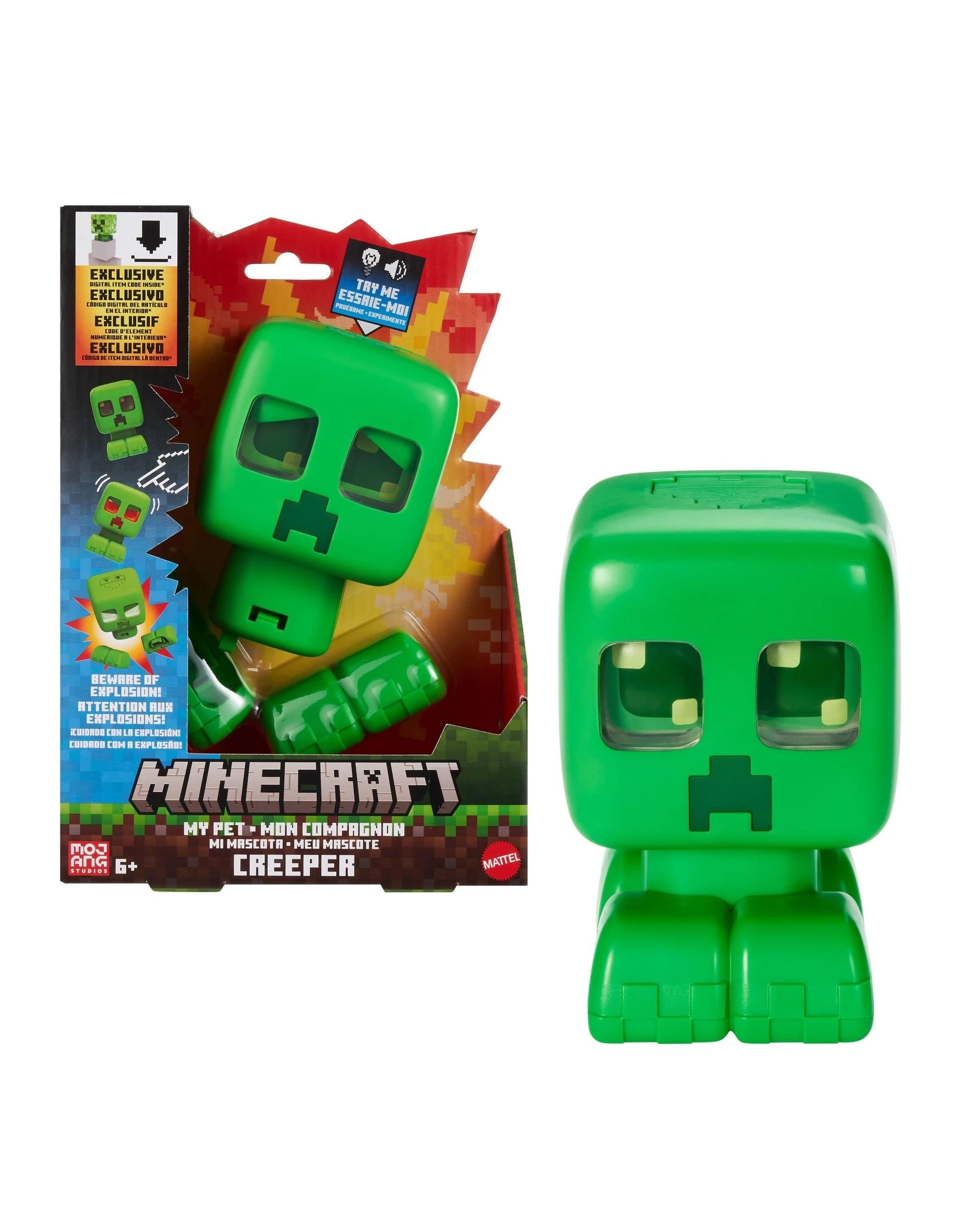 1 Minecraft My Pet Creeper Interactive Action Figure, 1 of 6