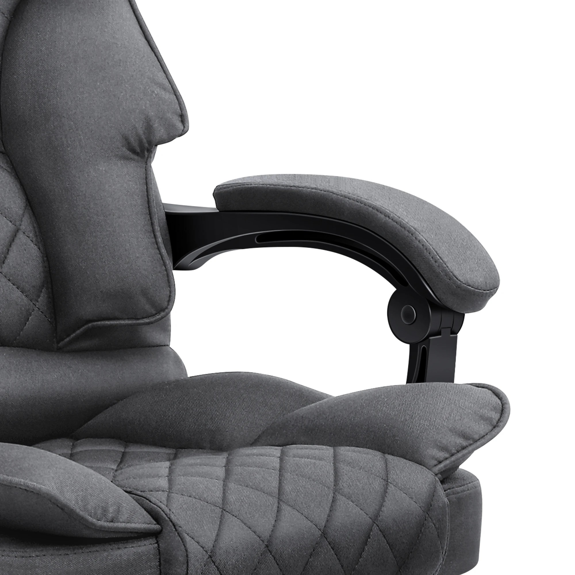 6 Alfordson Massage Office Chair Heated Fabric Seat Executive Racing Computer - Grey, 6 of 10