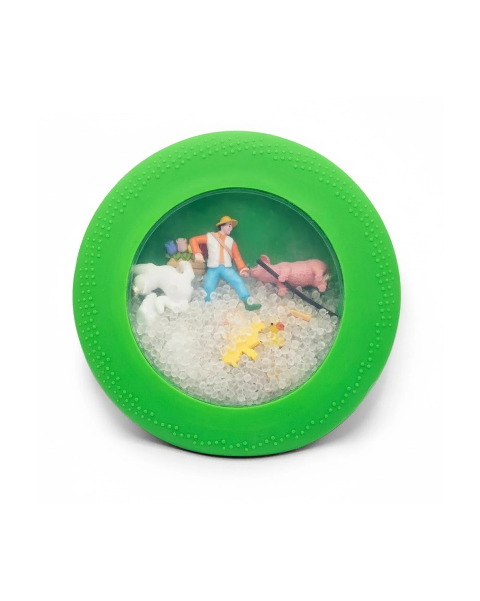 1 Jellystone Designs Kids Peekaboo Sensory Bag Weighted Beads Portable Toy Farm - Green, 1 of 1