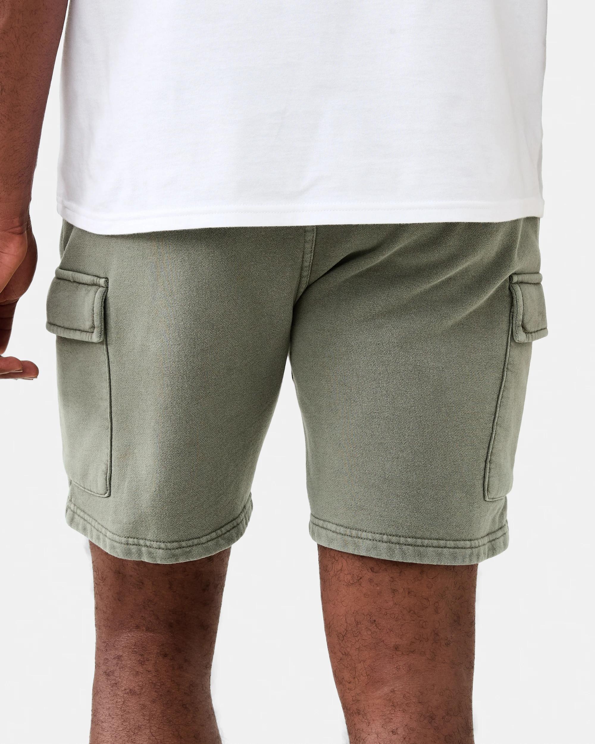 3 Washed Cargo Knit Shorts Grn Smkolv, 3 of 7
