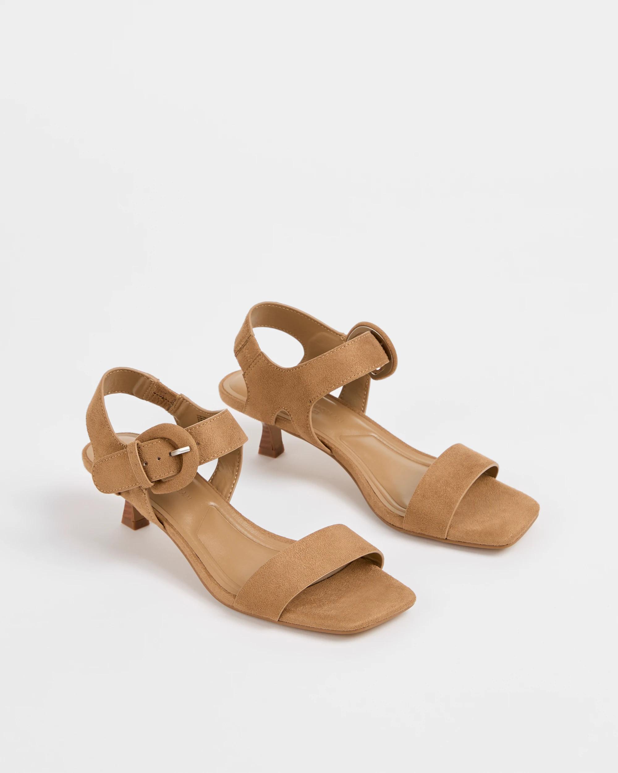 2 Target Woman Double Strap Buckled Low Heeled Sandal - Patra CAMEL FX, 2 of 3