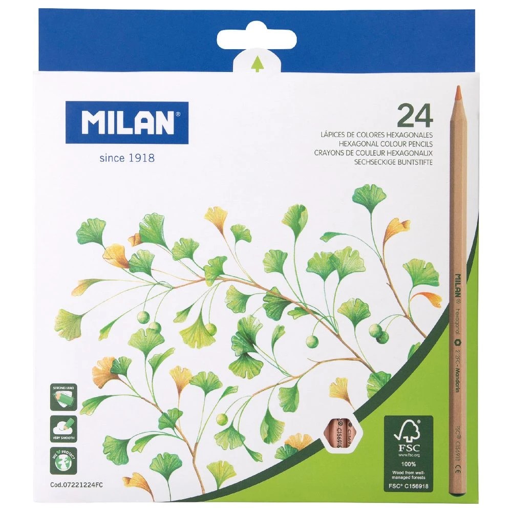 2 Milan FSC Hexagonal Coloured Pencils 24 Pack, 2 of 7