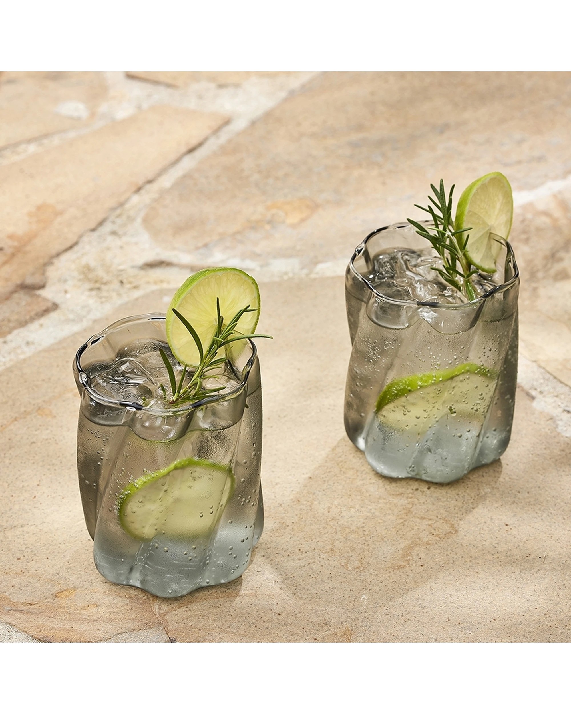 4 Ecology 4pc Glass Aurora Tumblers Drinking Glasses 330ml 10cm Smoke - Grey, 4 of 4