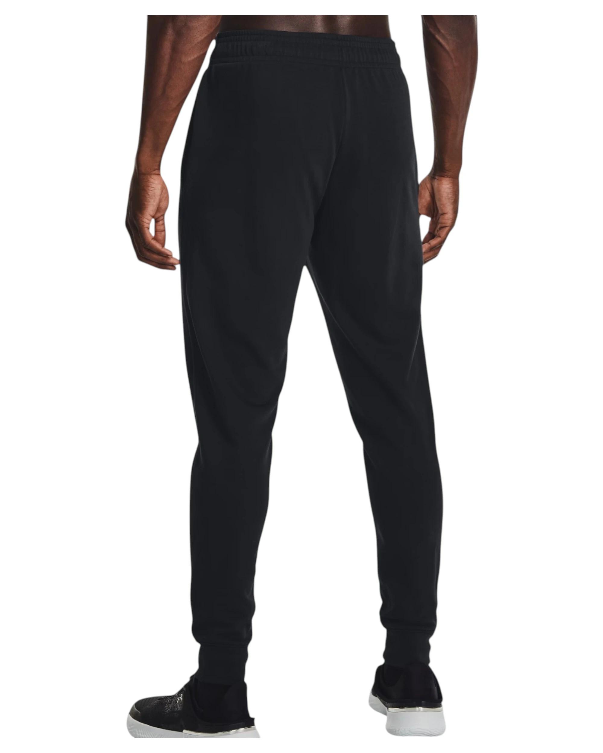 3 Under Armour Mens Rival Terry Jogger Pants Black Trackies BLACK, 3 of 6