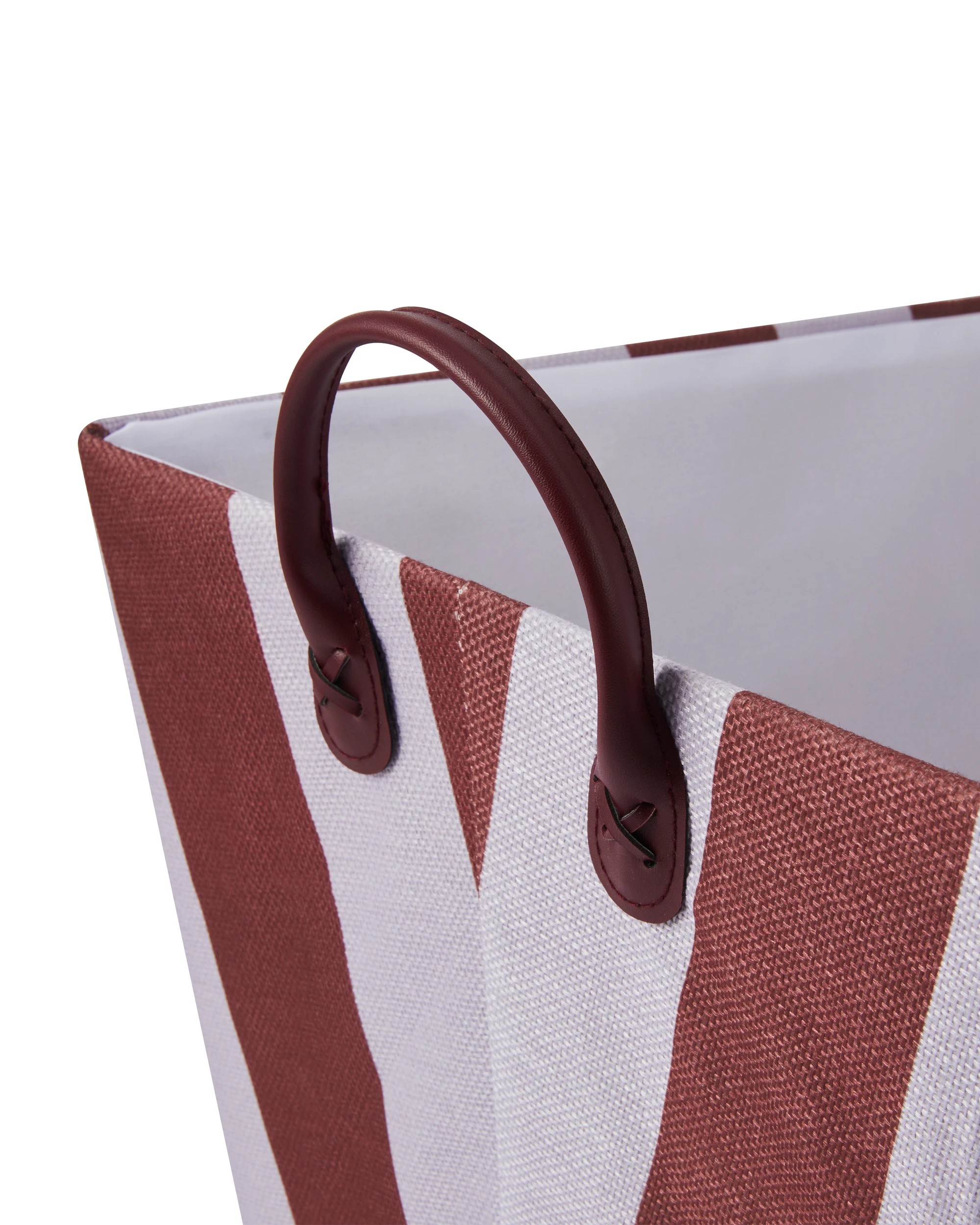 3 Tapered Basket - Lilac and Port Stripe, 3 of 5