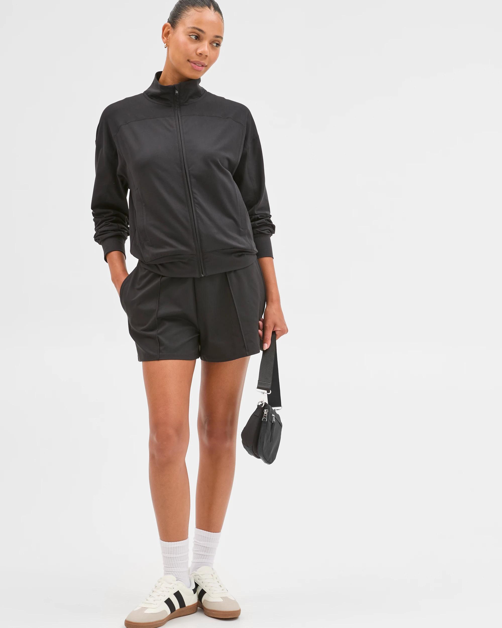2 Target Active Active Studio Luxe Zip Through Jacket BLACK, 2 of 7