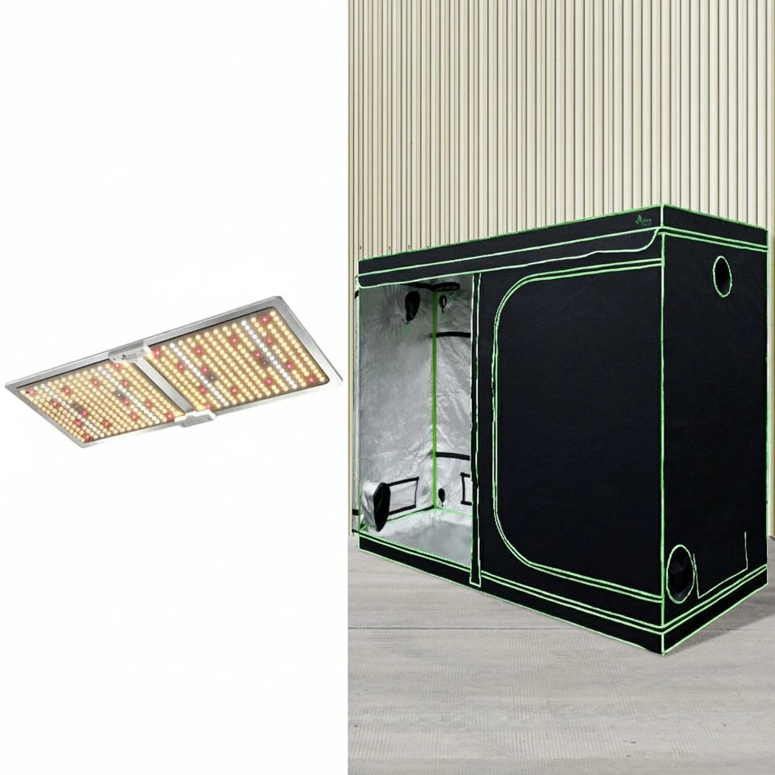 4 Green Fingers Greenfingers Grow Tent Light Kit 240x120x200CM 220W LED Full Spectrum - Black, 4 of 4