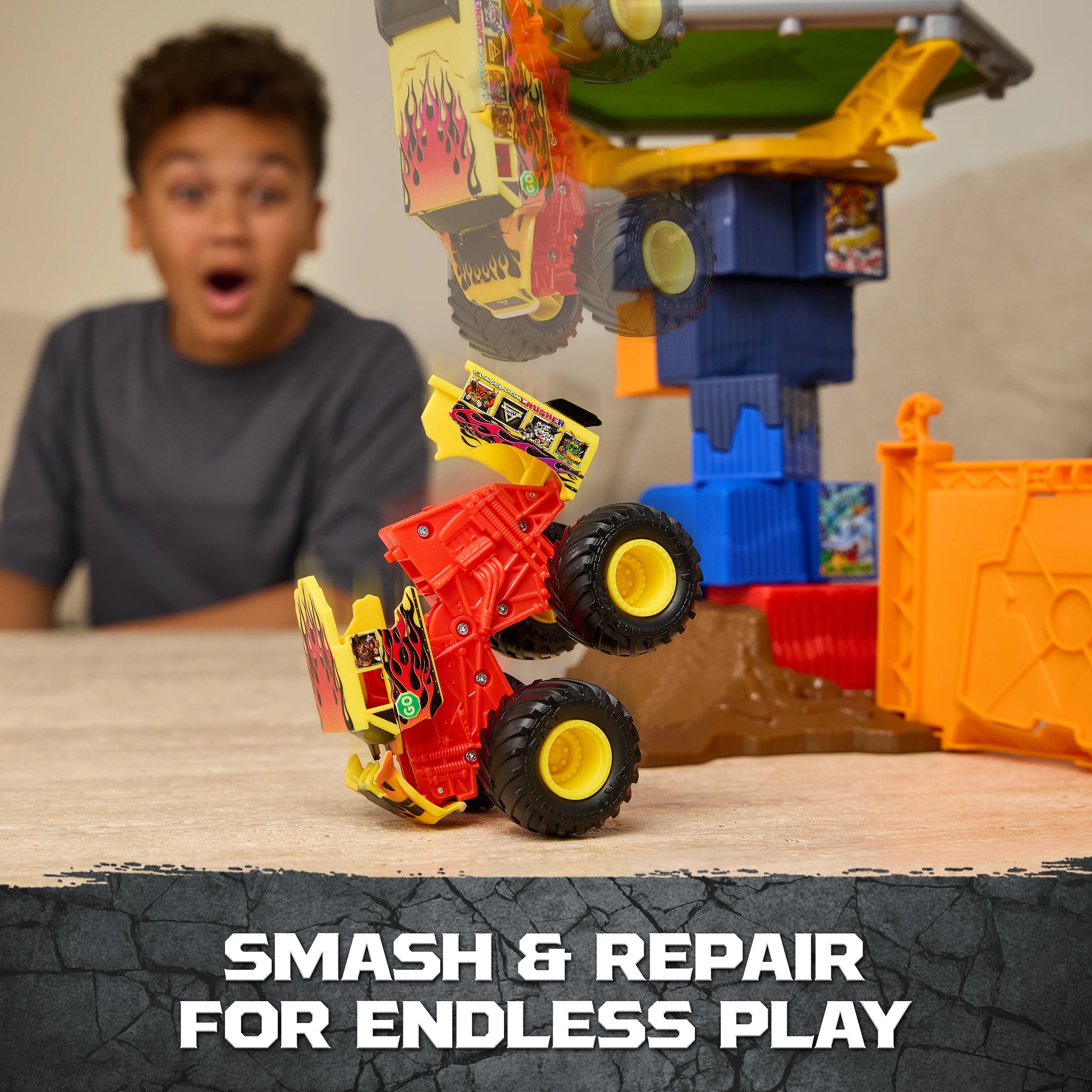 6 Monster Jam Smash & Bash Crash Course Playset, 6 of 7