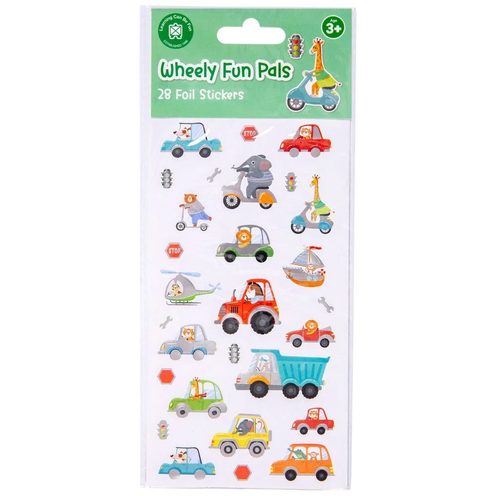 1 Learning Can Be Fun Wheely Fun Pals Foil Stickers, 1 of 3
