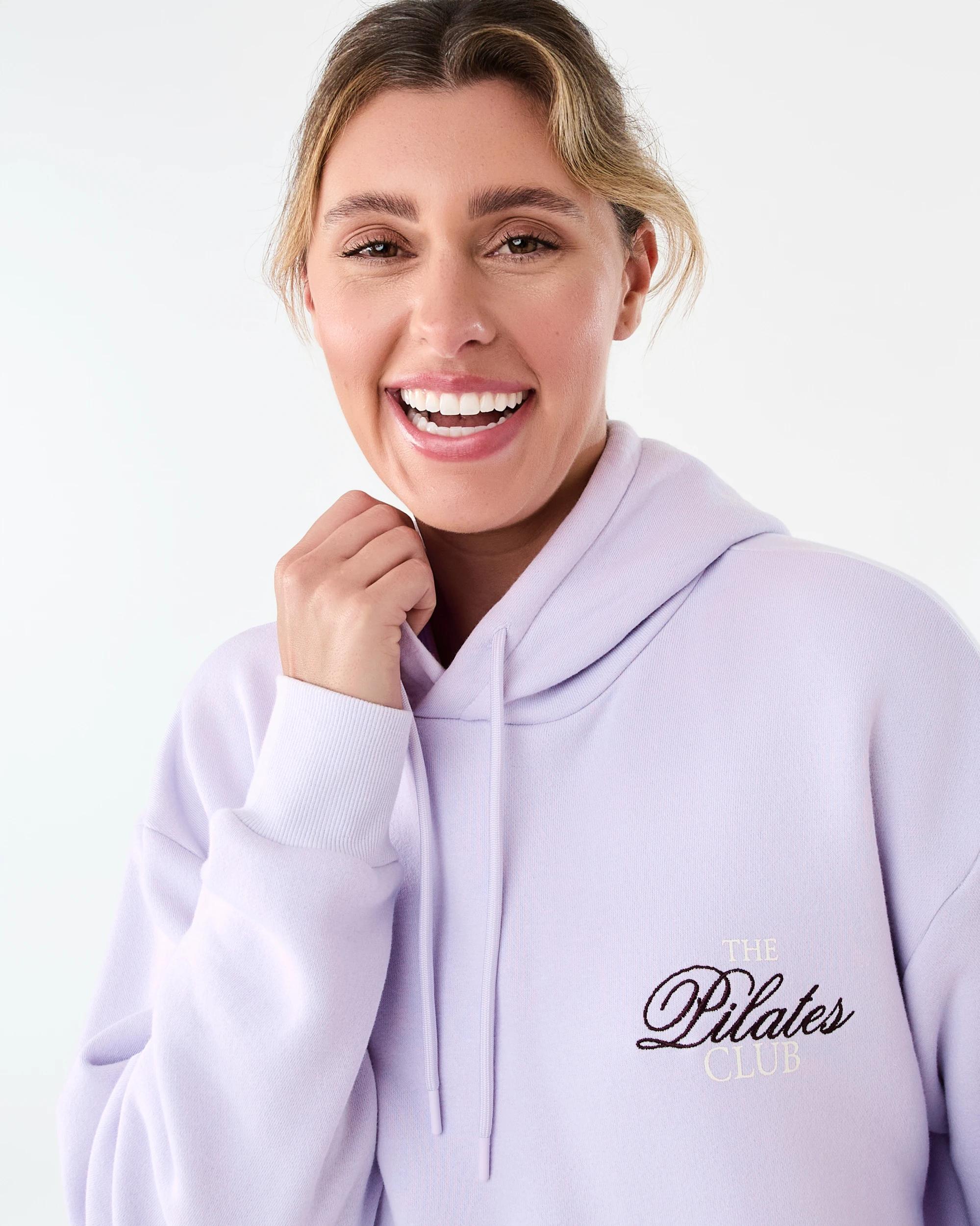 4 Active Womens Graphic Fleece Hoodie Mist Lilac, 4 of 9