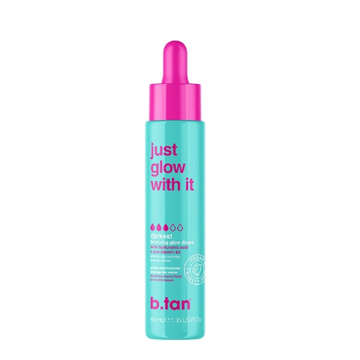 1 b.tan Just Glow with it Bronzing Glow Drops - Darkest Brown