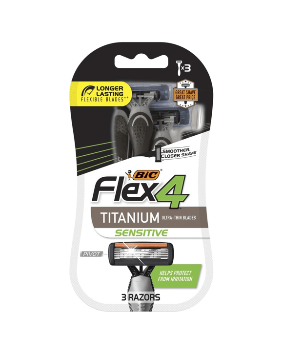 3 Pack BIC Flex4 Mens Disposable Razors