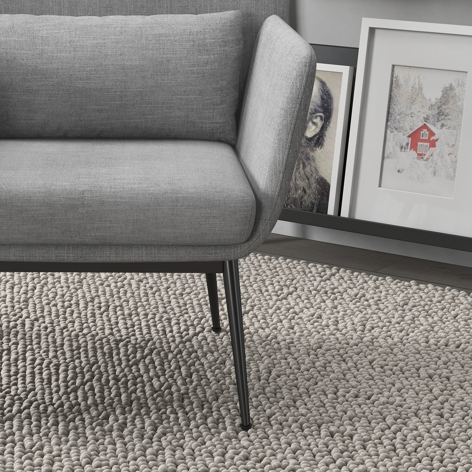 3 Casa Decor Cora Accent Chair Occasional Fabric Luxury Upholstered Light Grey - Grey, 3 of 10