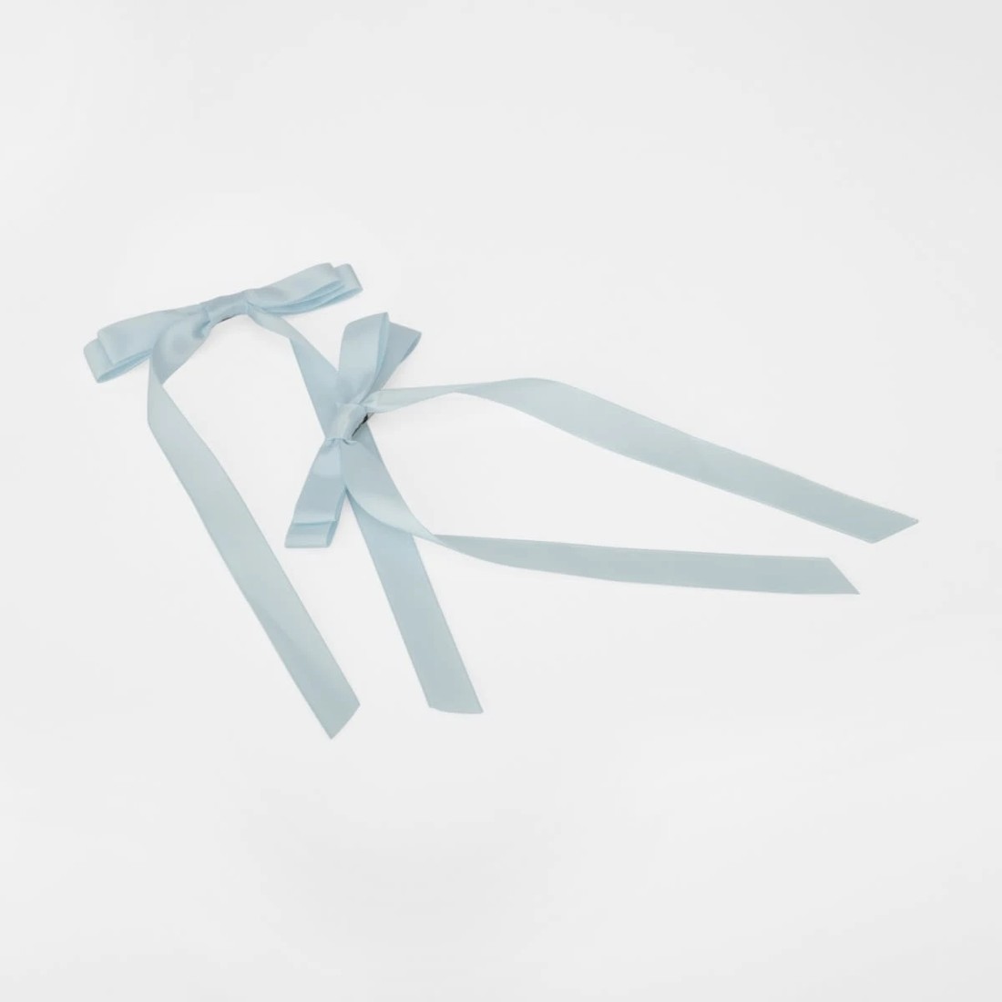 2 2 Pack Baby Blue Bow Slide Hair Clips, 2 of 4